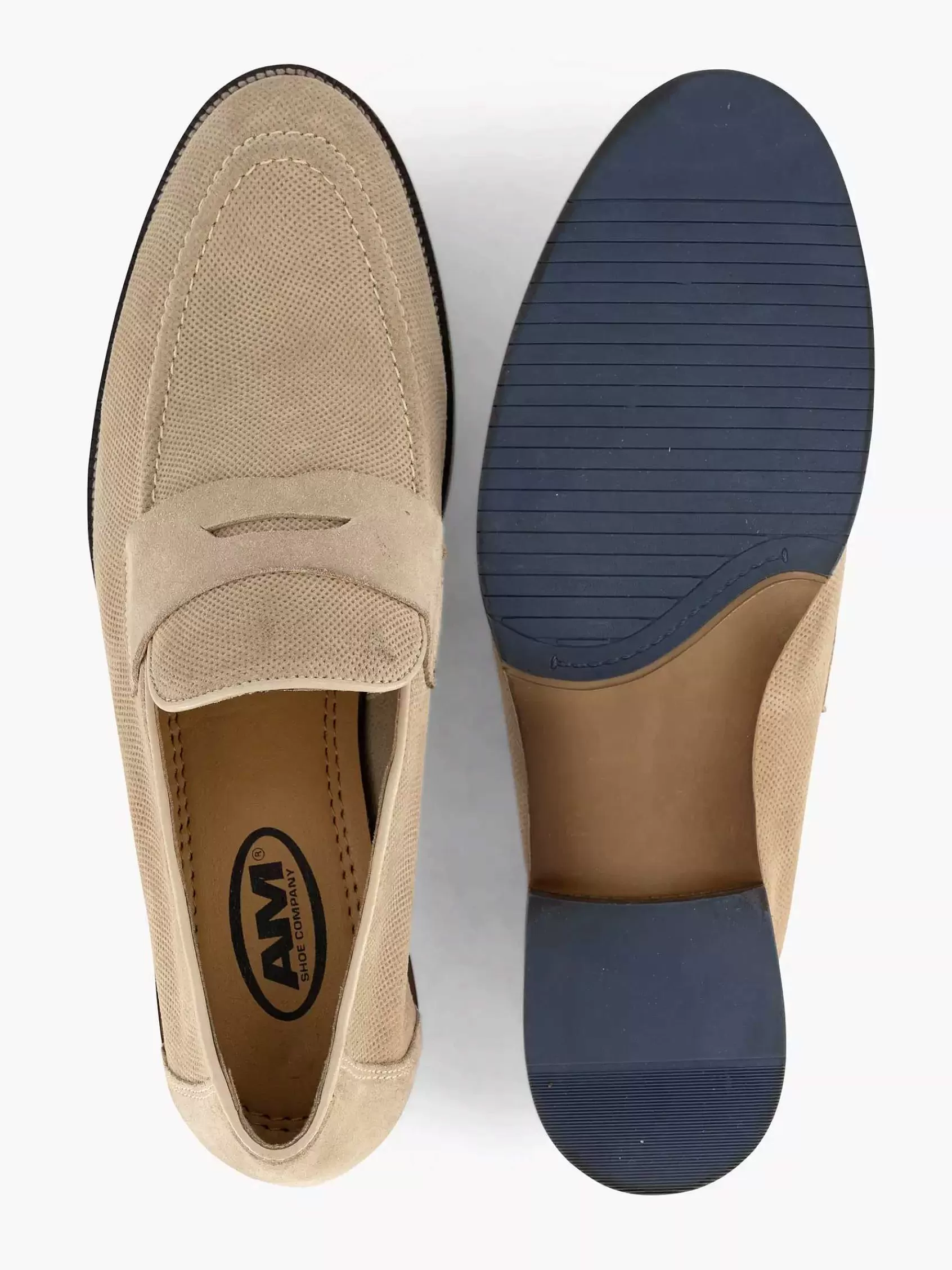 Shop AM SHOE Beige Wildleder-Slipper
