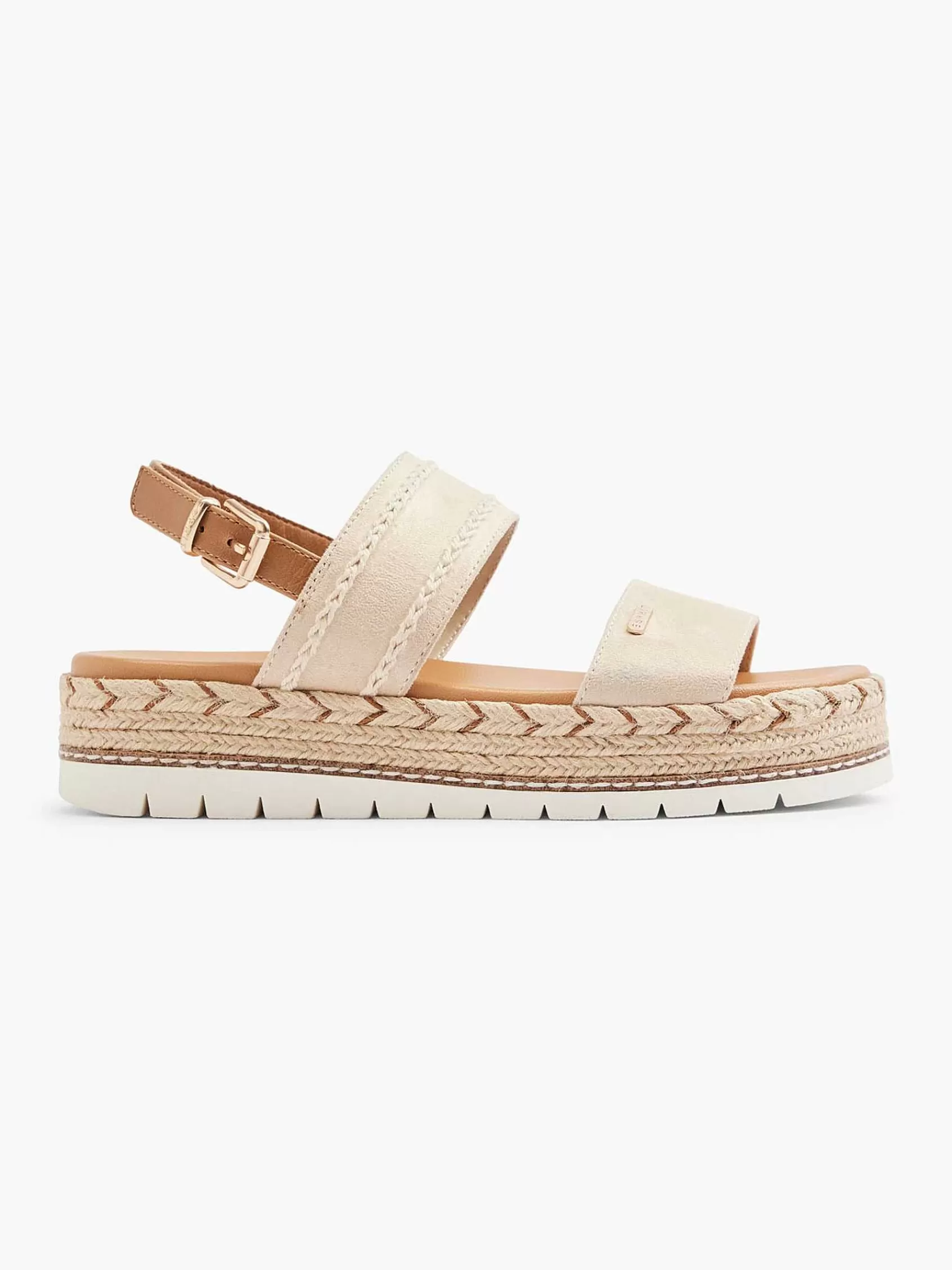 Fashion Esprit Beigefarbene Plateausandale