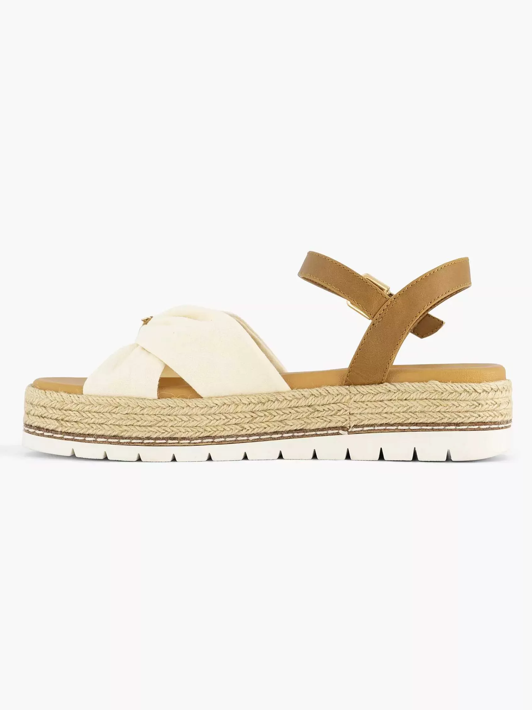 Fashion Esprit Beigefarbene Plateausandale
