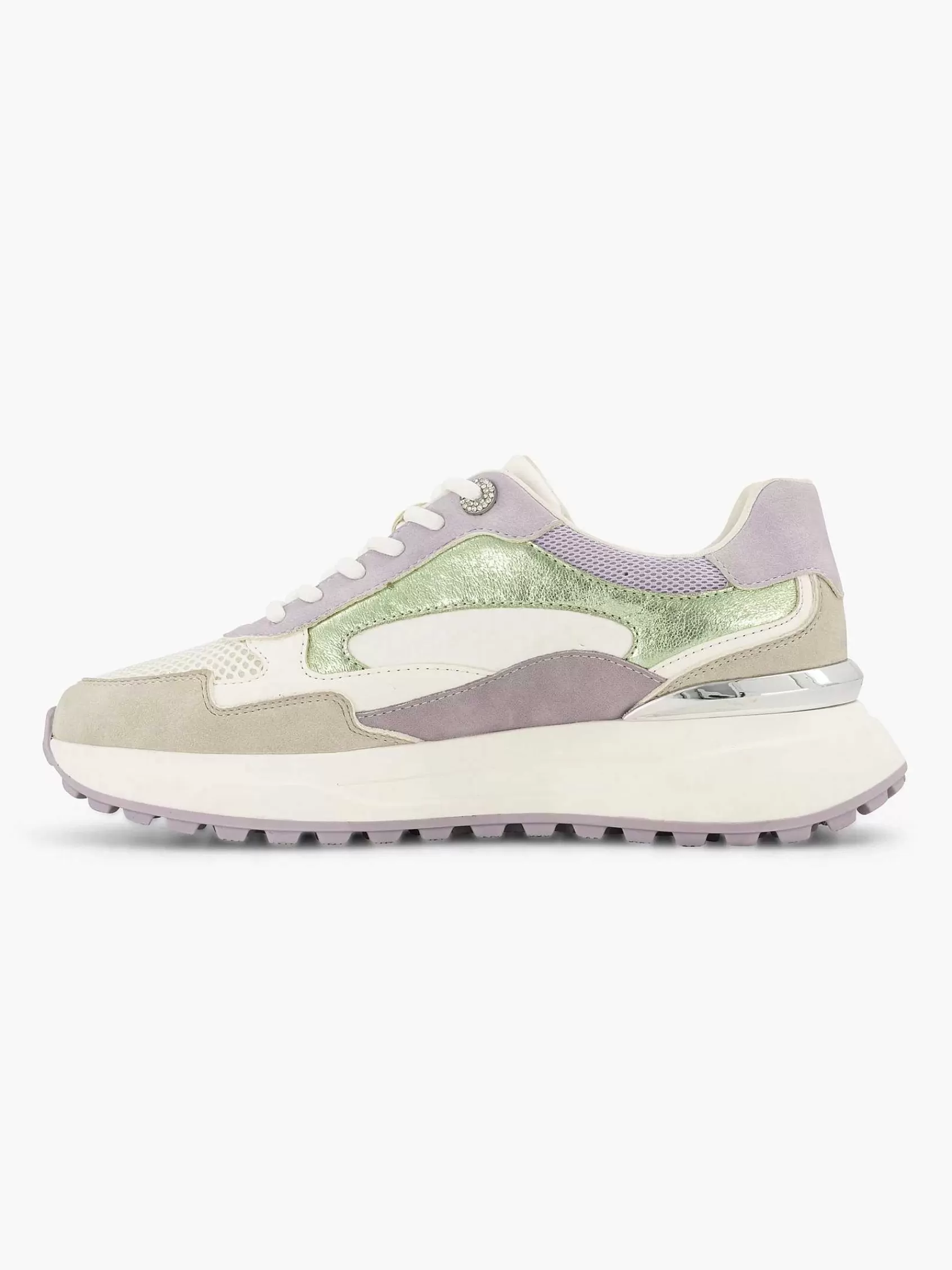 Best Sale Graceland Beigefarbener, Klobiger Sneaker Mit Glitzer