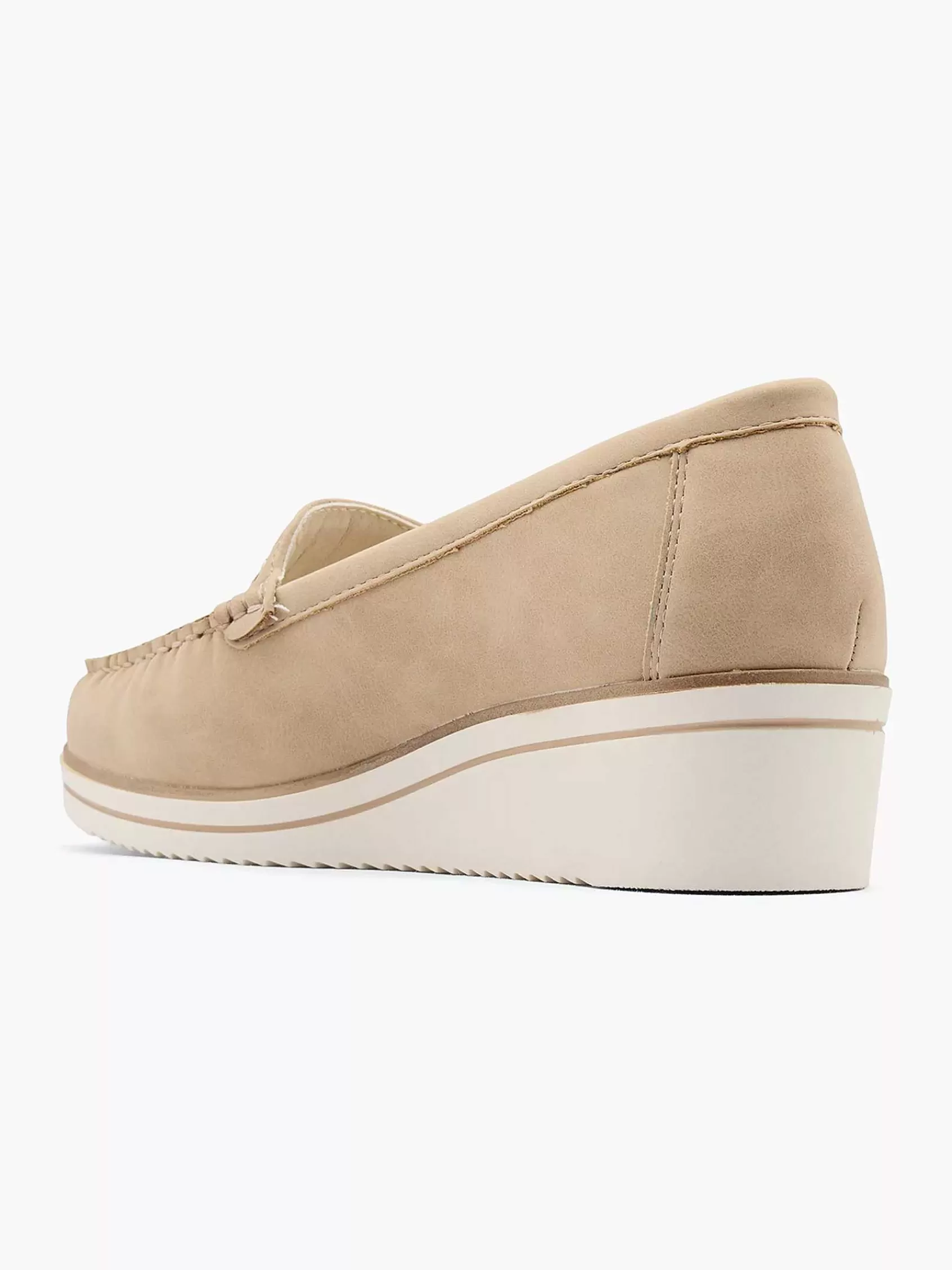 Discount Easy Street Beigefarbener Komfort-Slipper