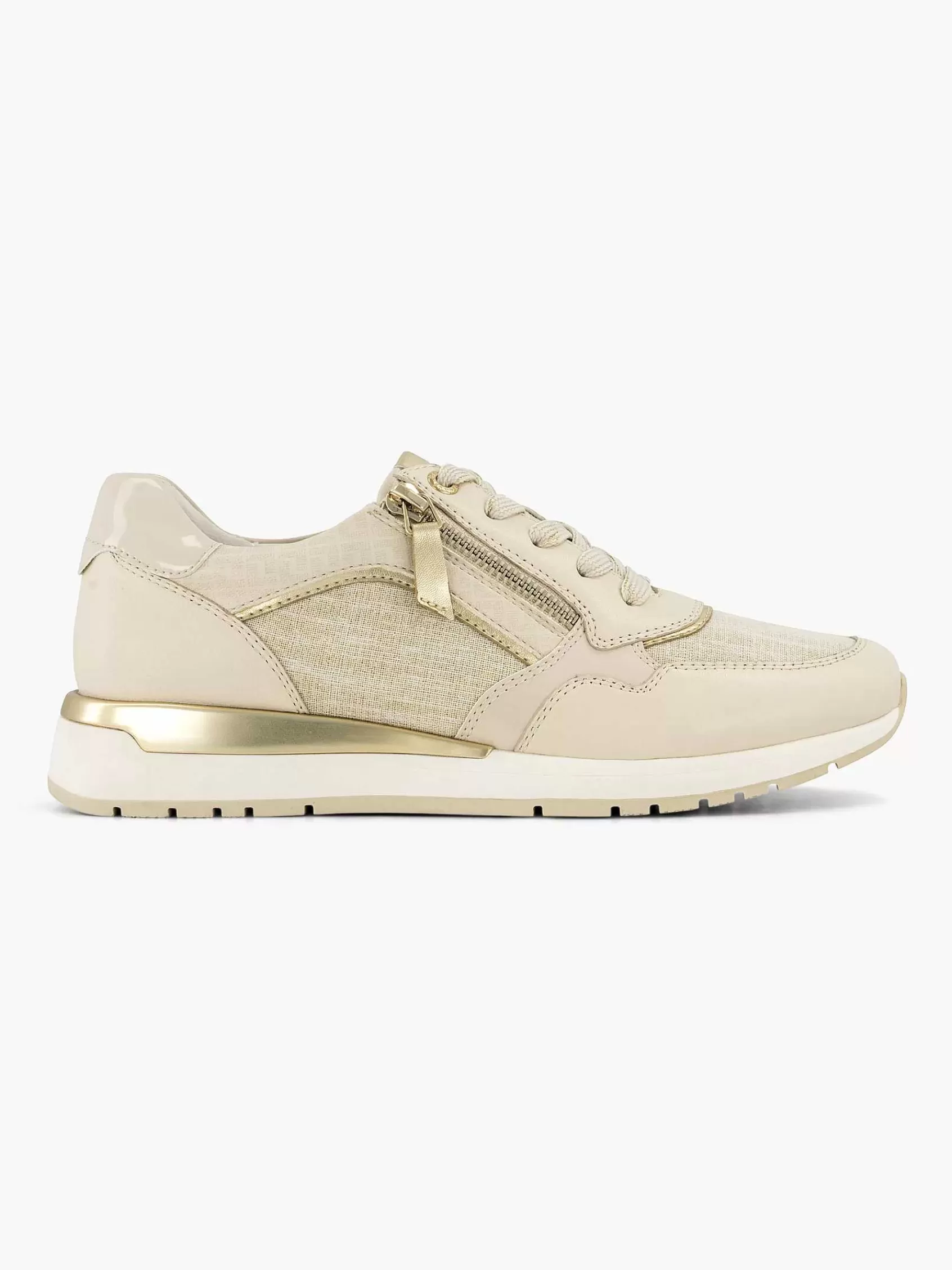 Store Medicus Beigefarbener Komfort-Sneaker Aus Leder