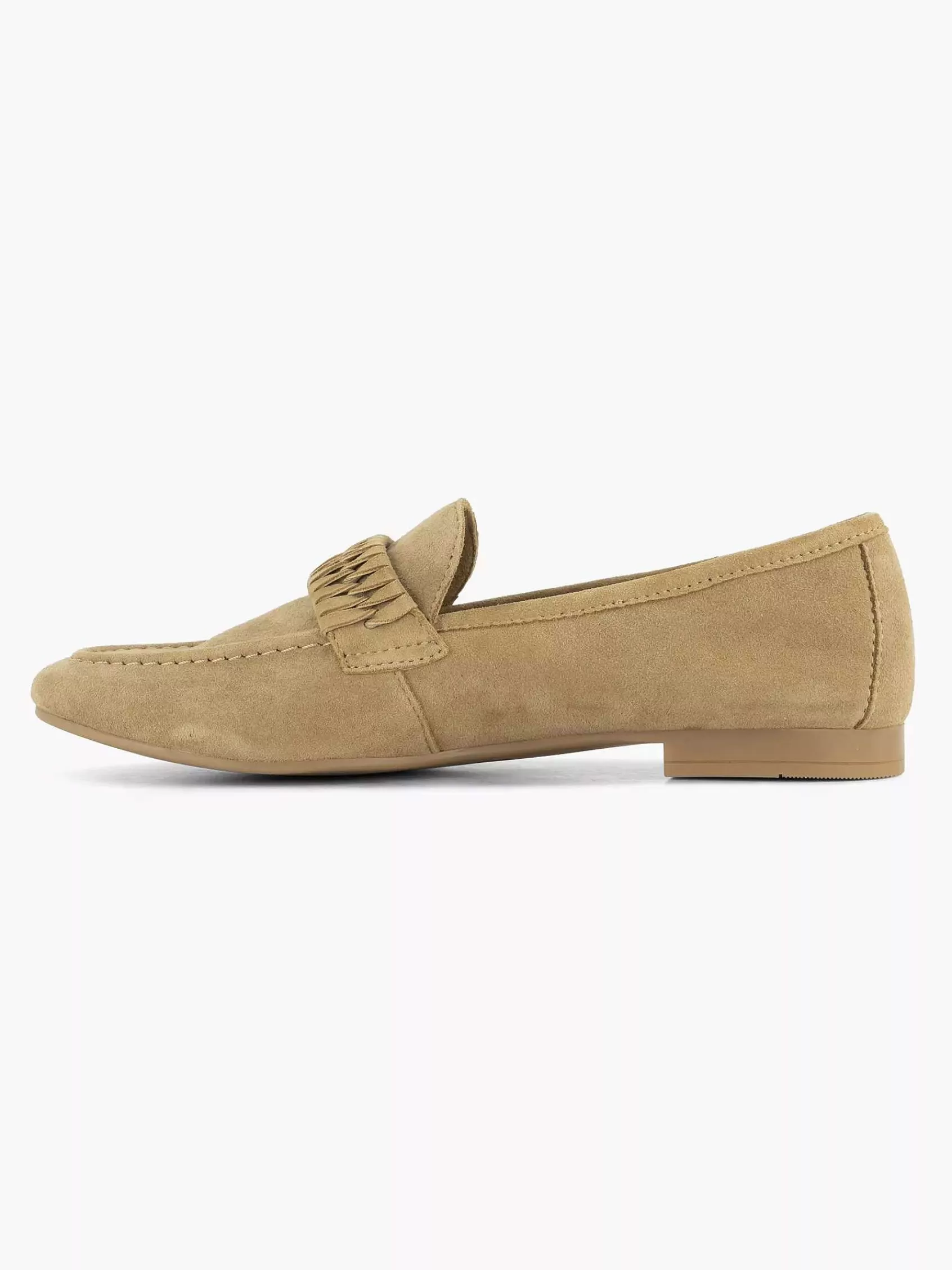 Fashion Esprit Beigefarbener Leder-Loafer