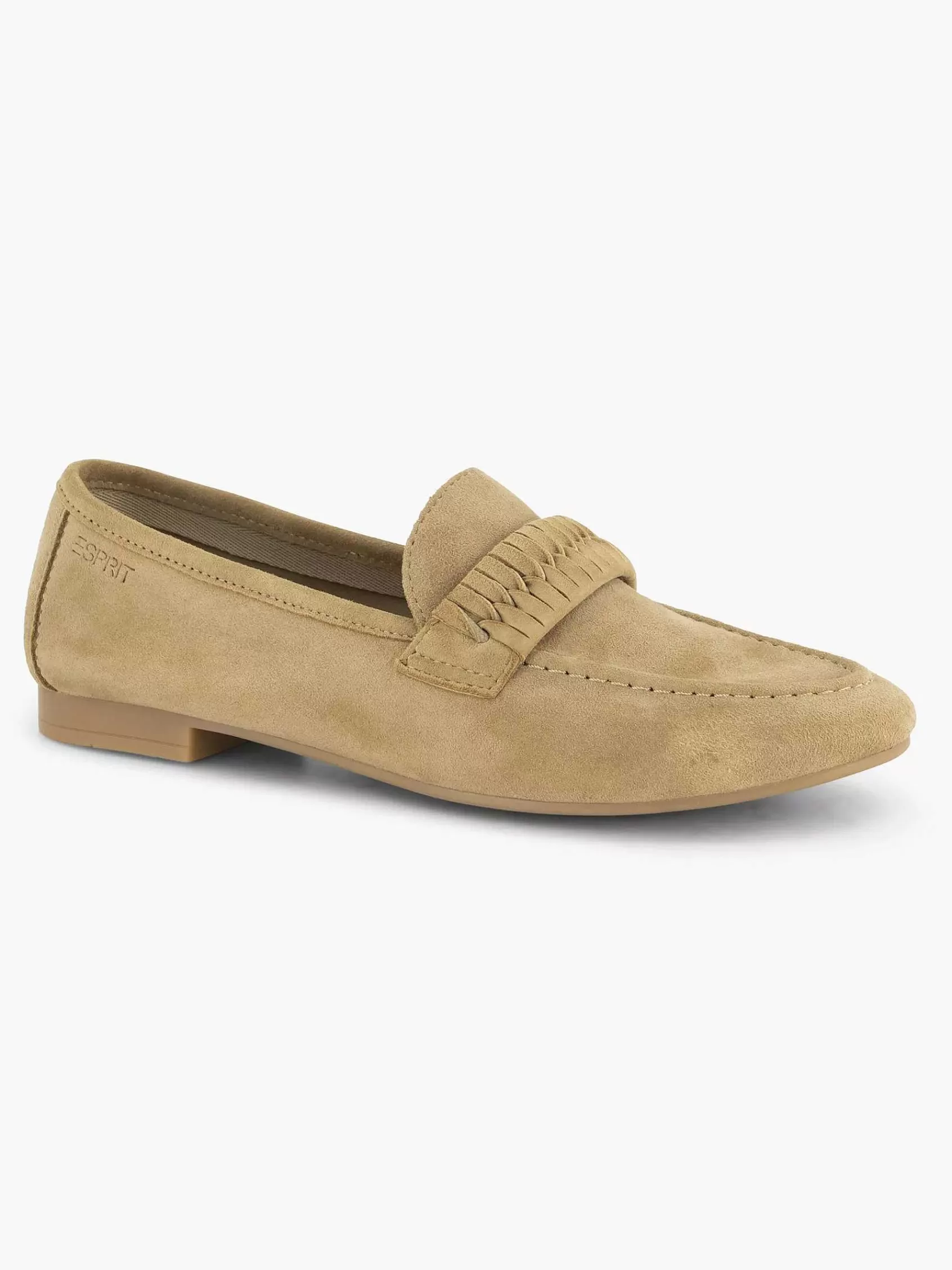 Fashion Esprit Beigefarbener Leder-Loafer
