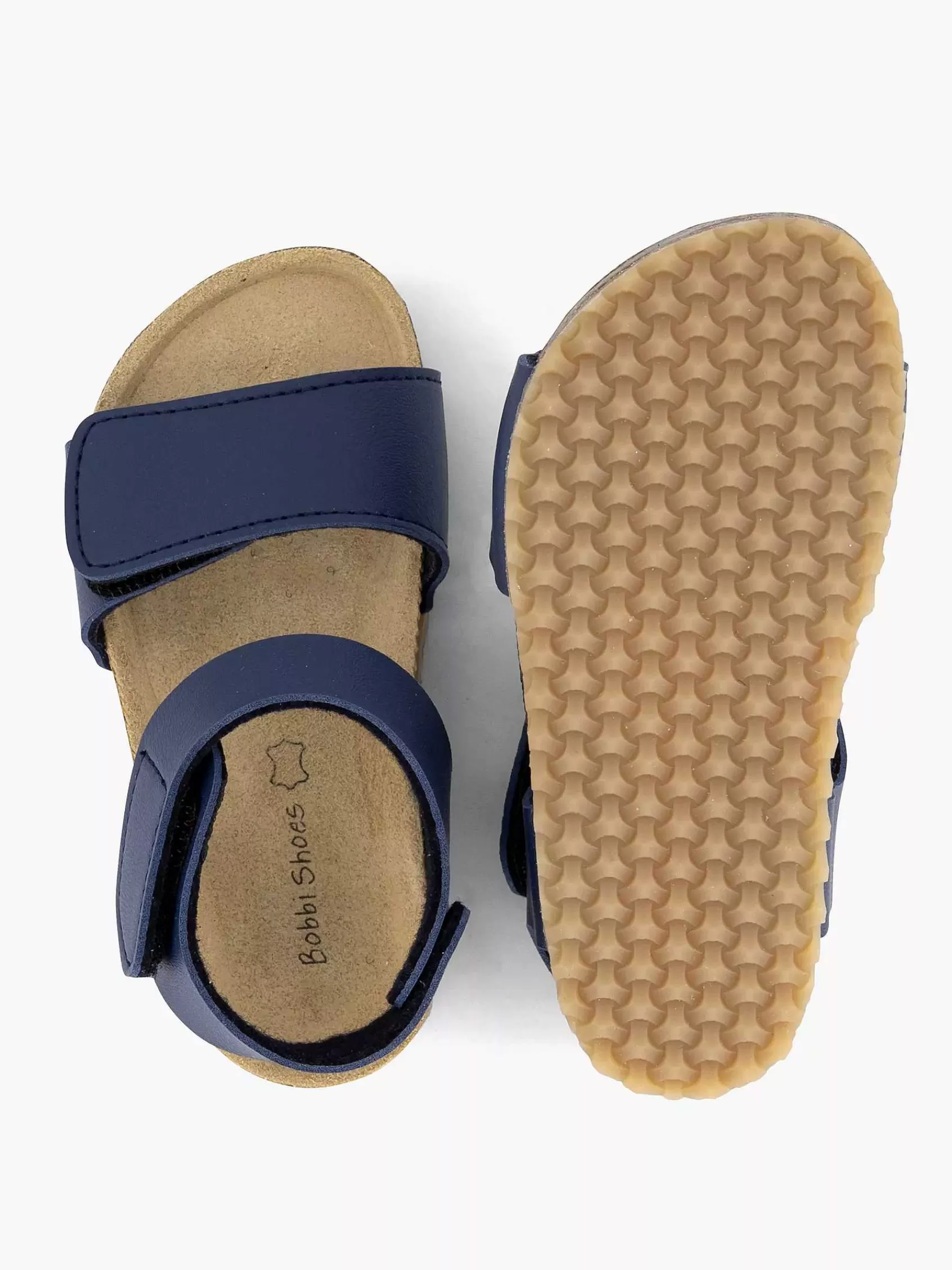 Fashion Bobbi-Shoes Blaue Sandale Mit Klettverschluss