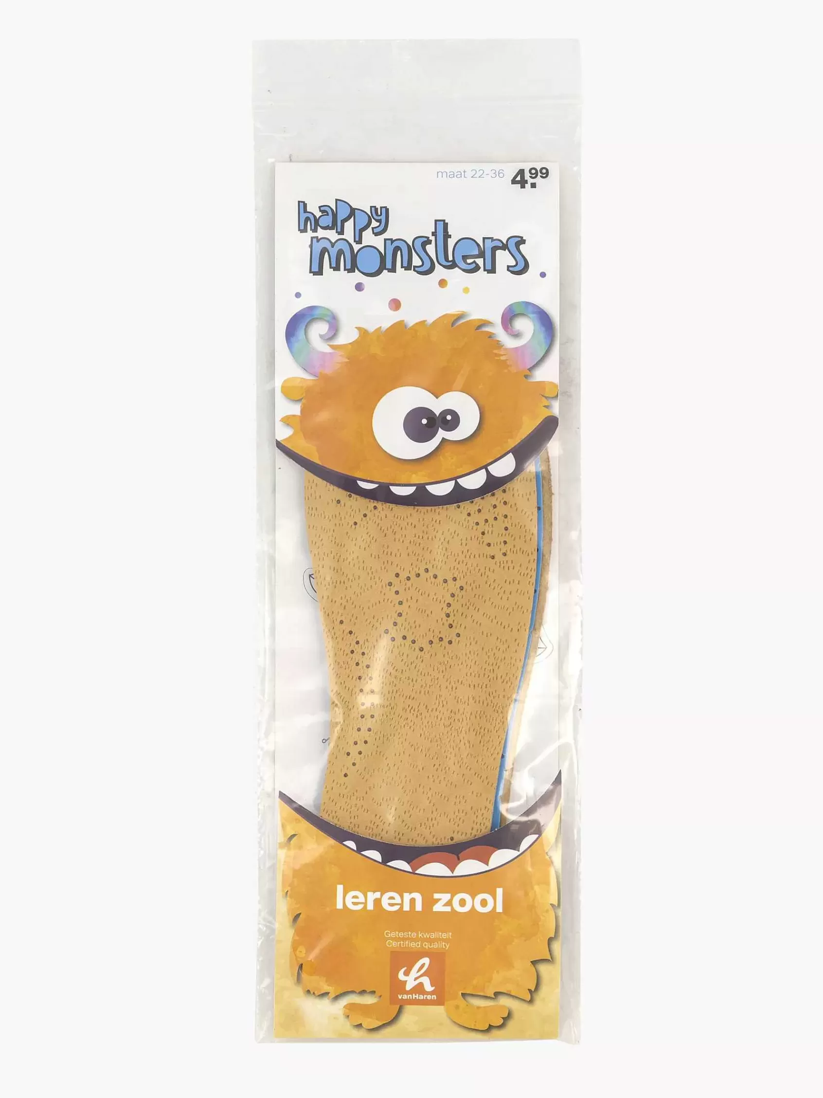 New vanHaren Braune Ledereinlegesohle 22-36