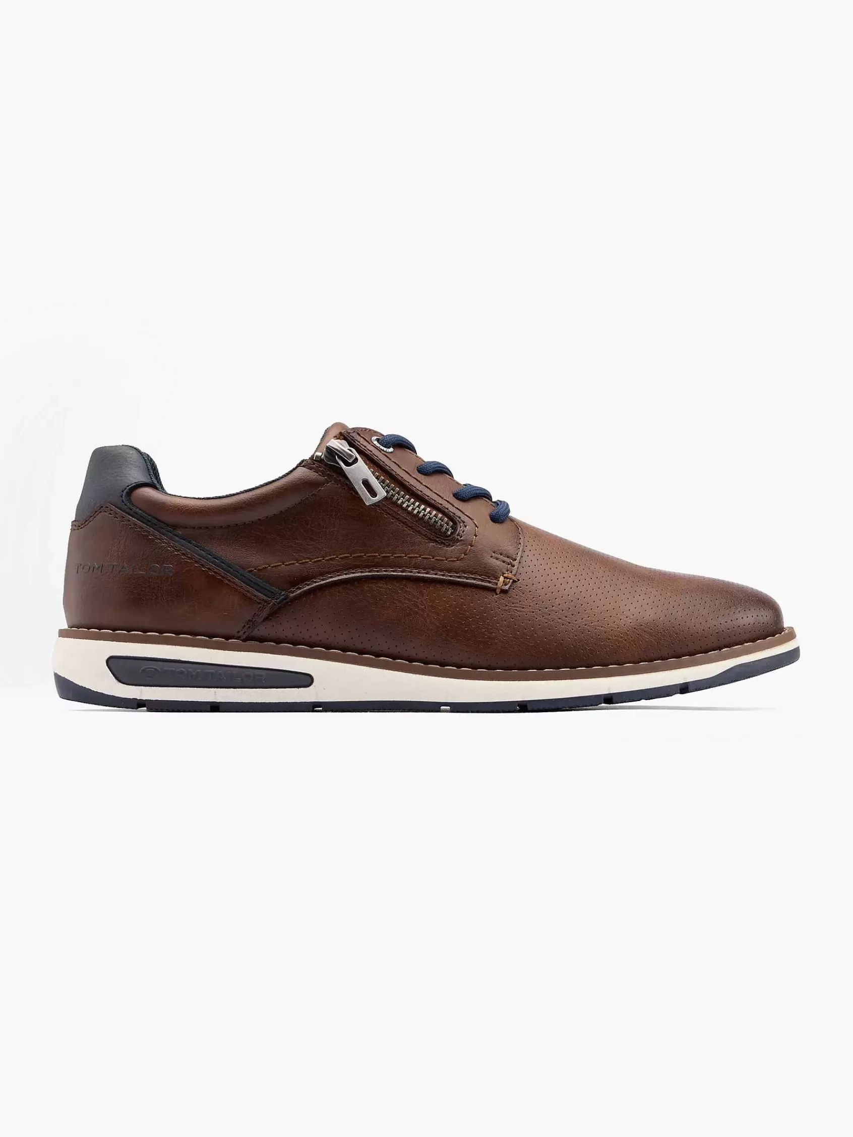Sale TOM TAILOR Brauner Ledersneaker