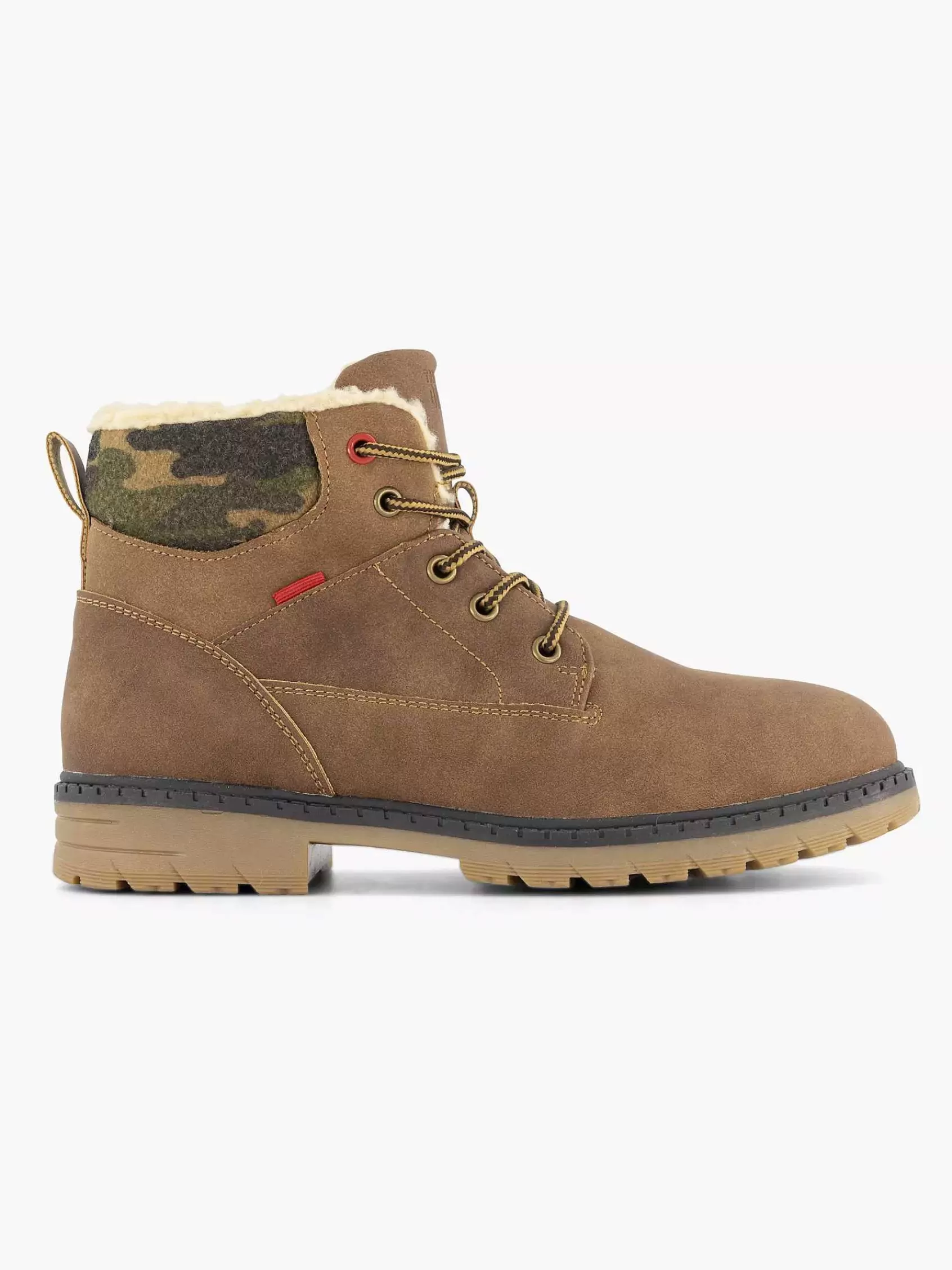 Hot Vty Brauner Spitzenstiefel Gefuttert