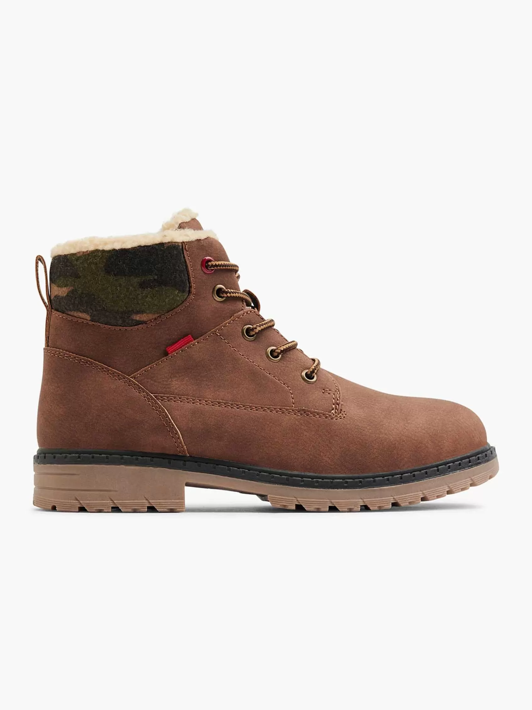 Hot Vty Brauner Spitzenstiefel Gefuttert