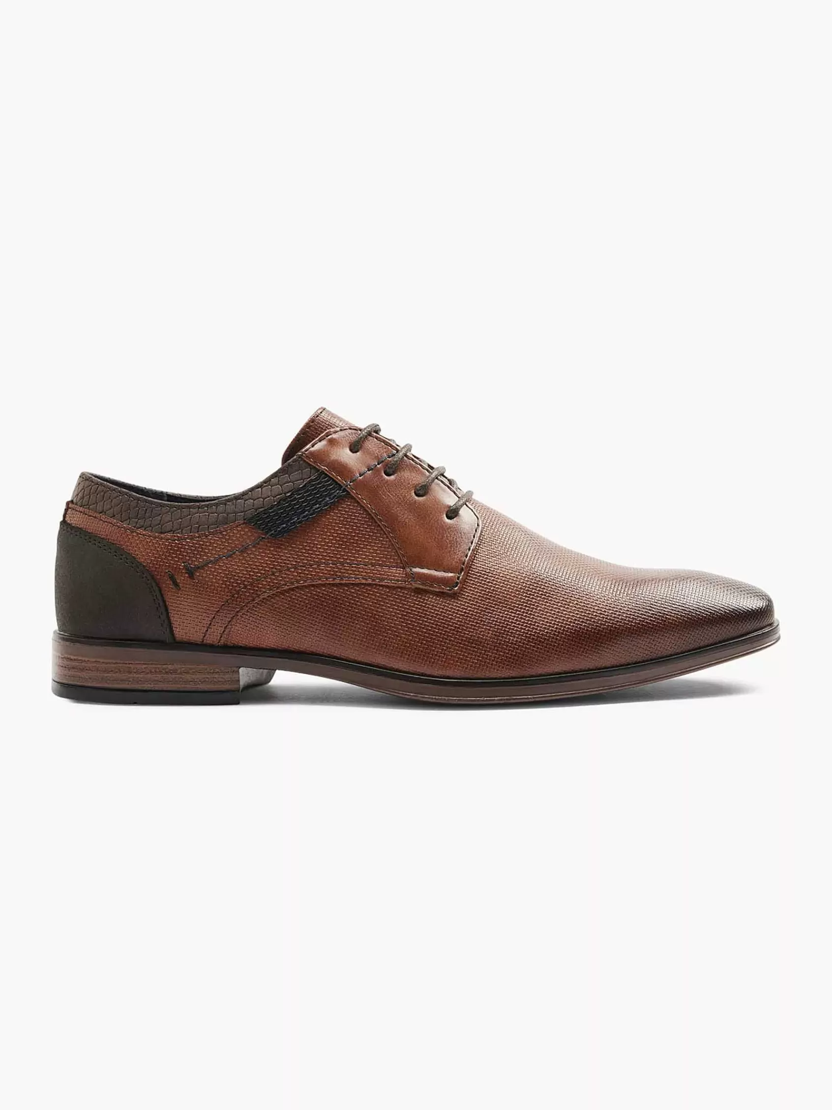 New AM SHOE Cognacfarbener Schnurschuh