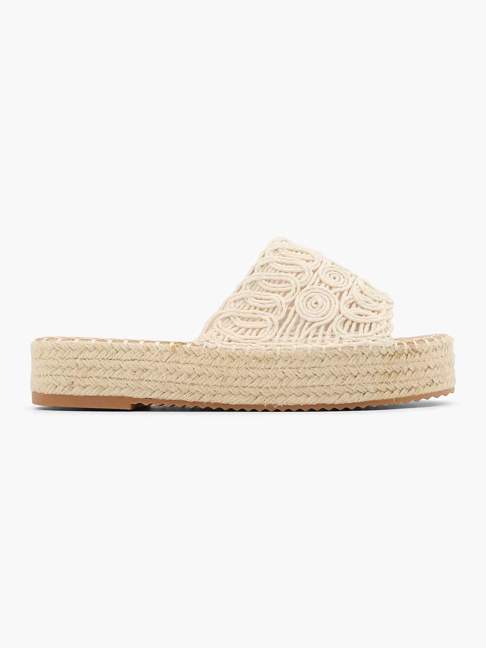 Outlet Graceland Cremefarbener Plateau-Slipper