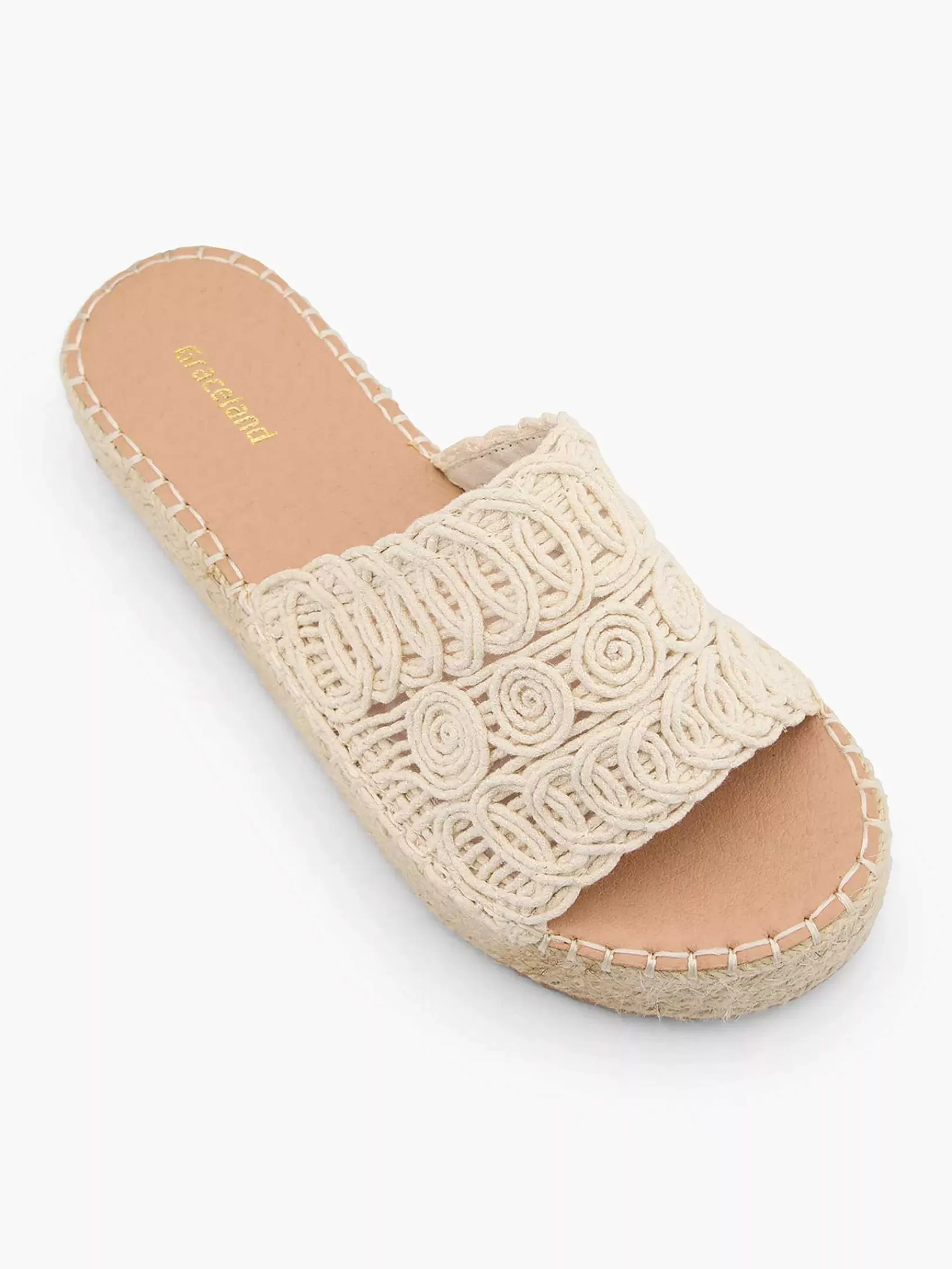 Outlet Graceland Cremefarbener Plateau-Slipper
