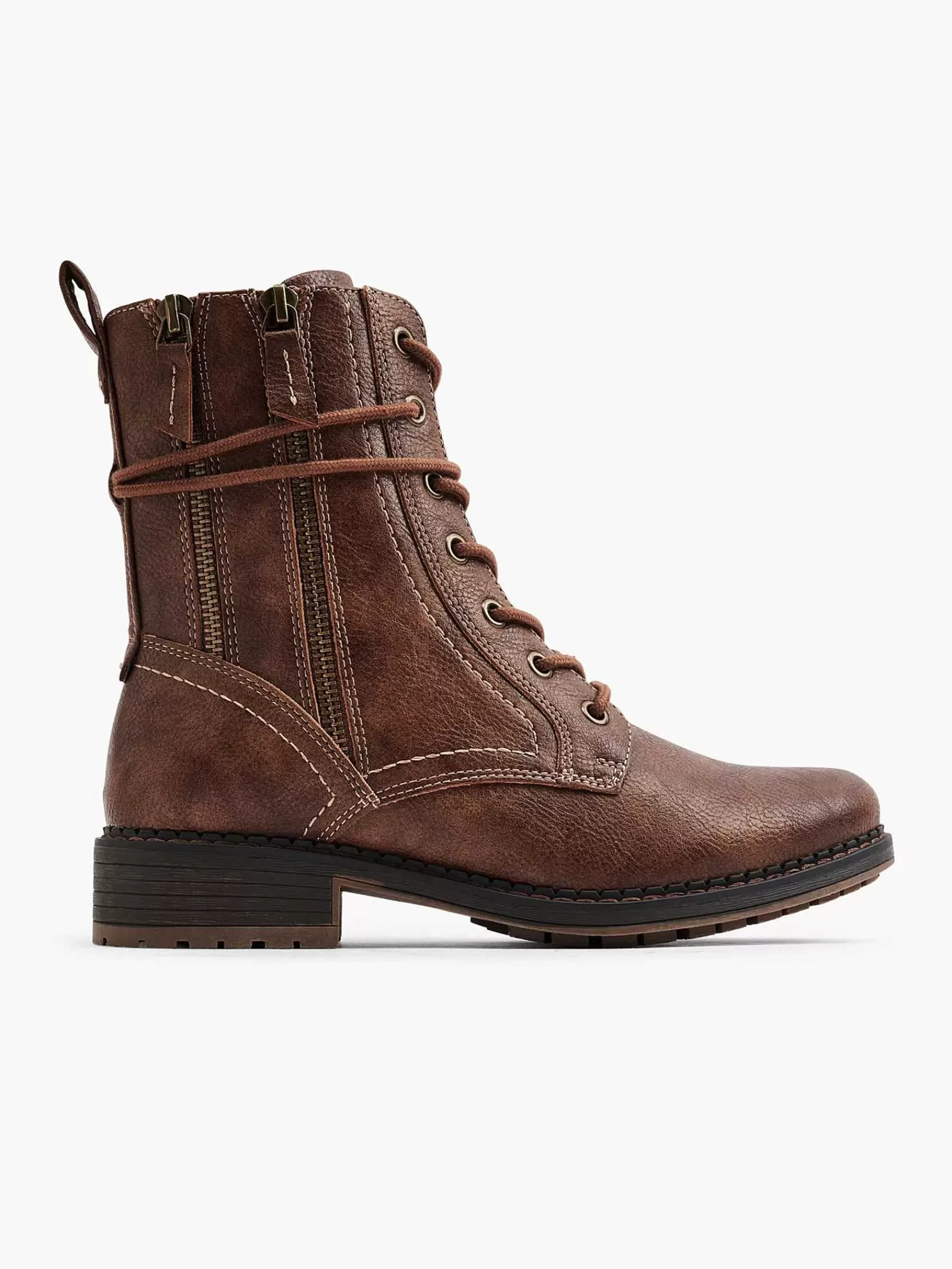 Hot Easy Street Dunkelbrauner Schnurstiefel