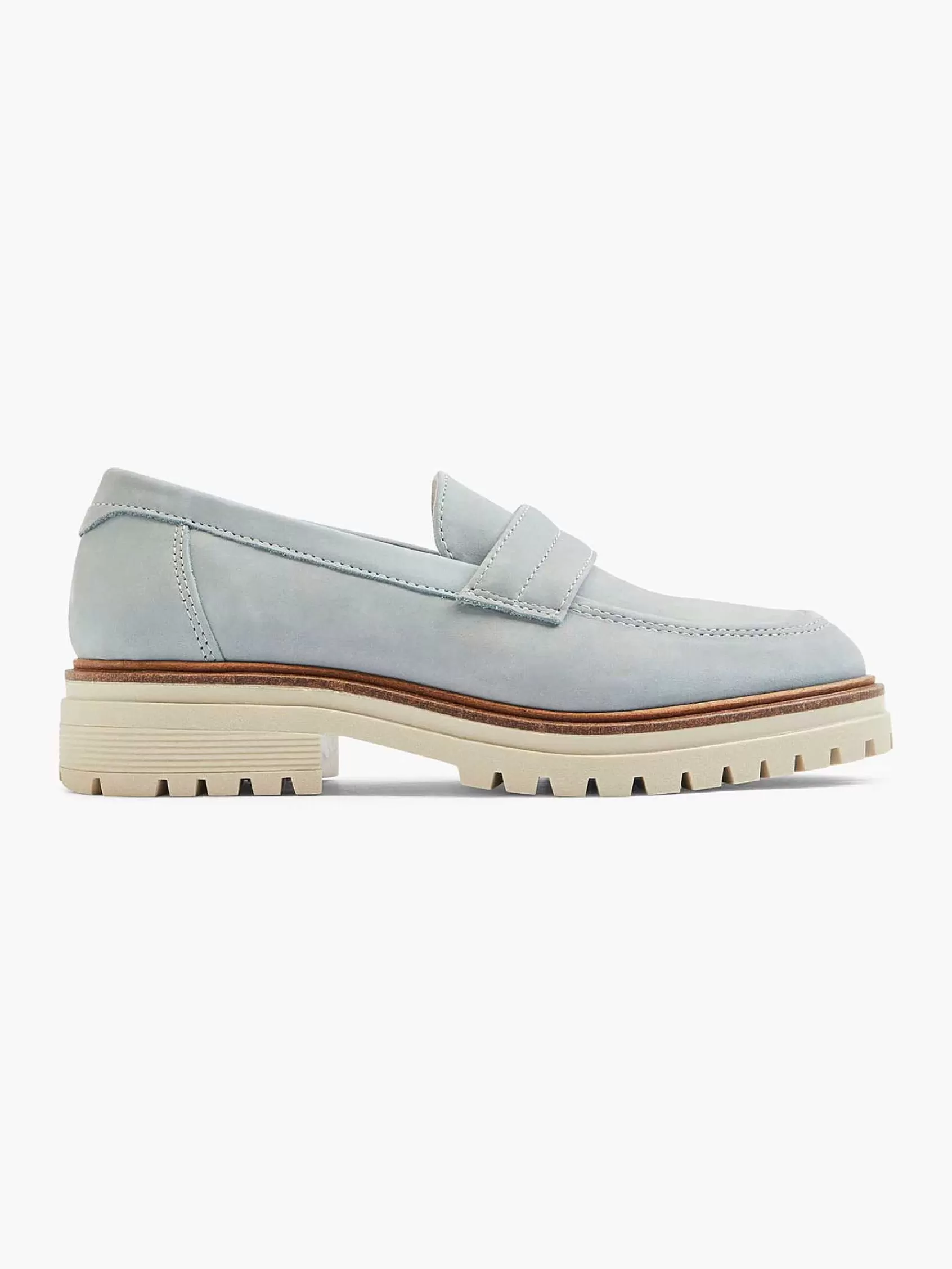Flash Sale 5th Avenue Hellblauer, Klobiger Loafer Aus Nubukleder