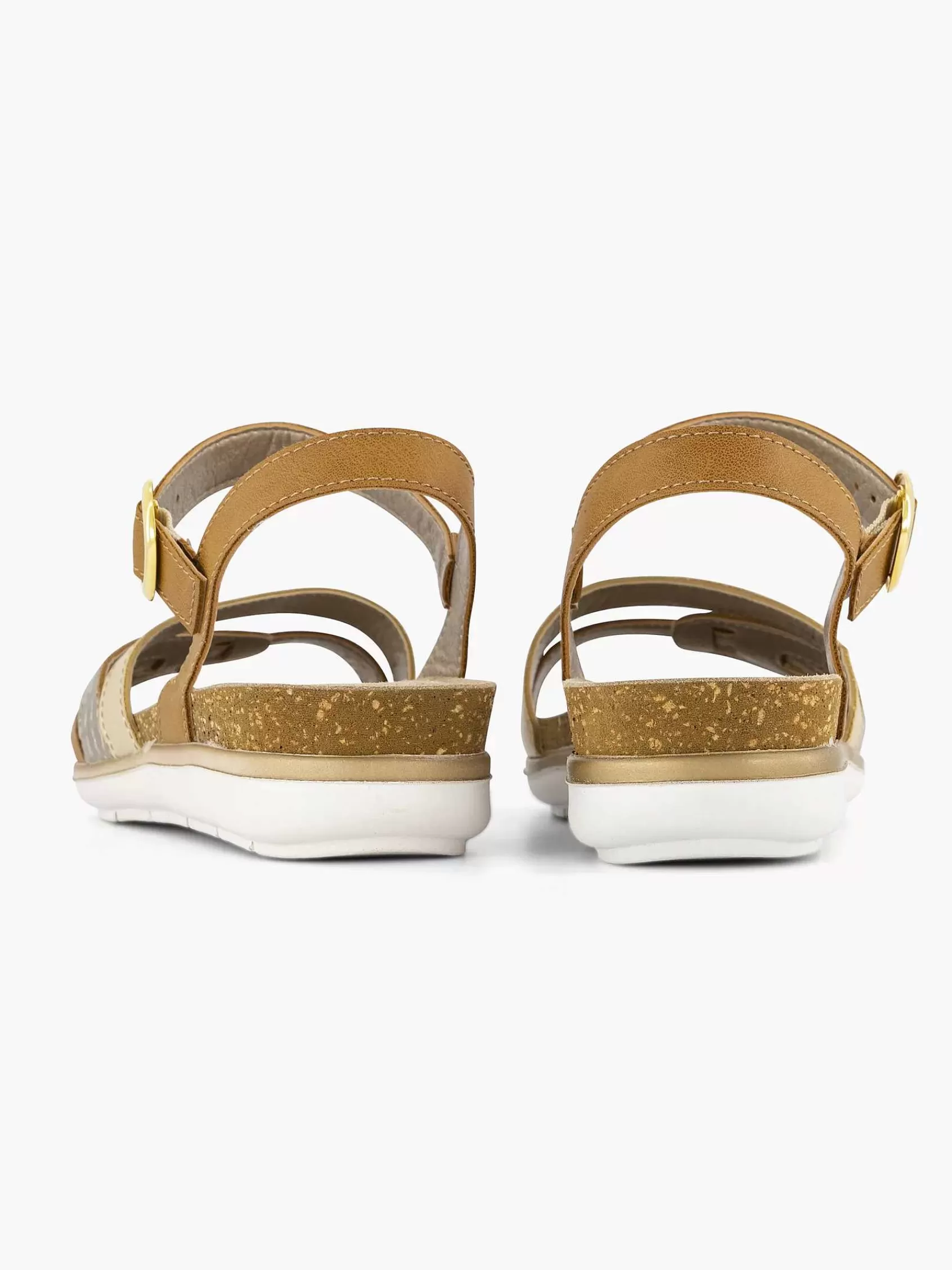 Fashion Easy Street Kamelfarbener Sandalen-Schnallenverschluss