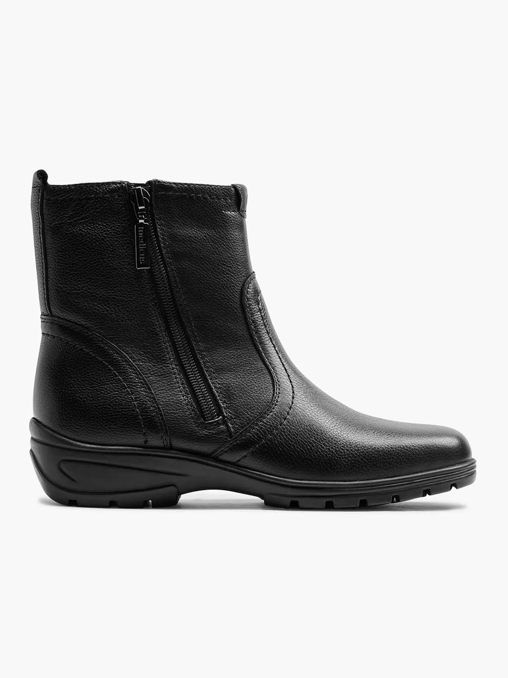Online Medicus Komfort-Stiefelette Aus Schwarzem Leder