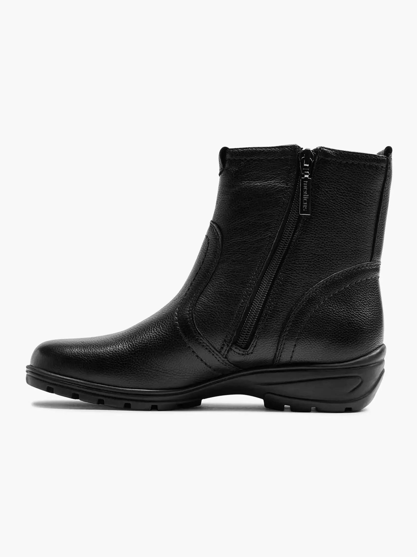 Online Medicus Komfort-Stiefelette Aus Schwarzem Leder