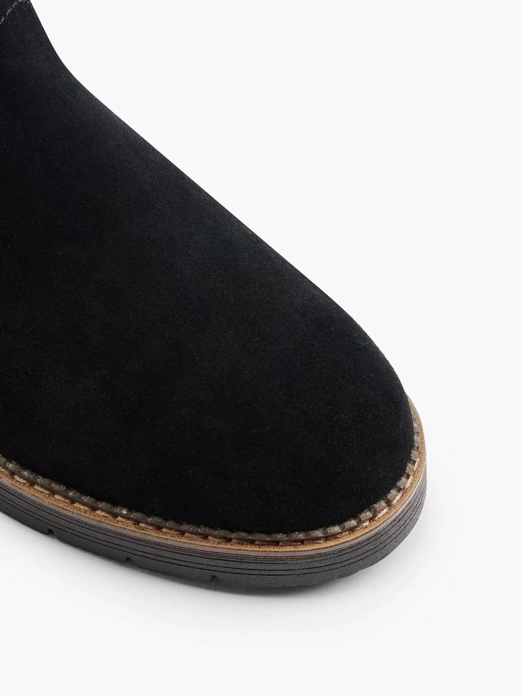 New Medicus Komfort-Stiefelette Aus Schwarzem Wildleder, Gefuttert