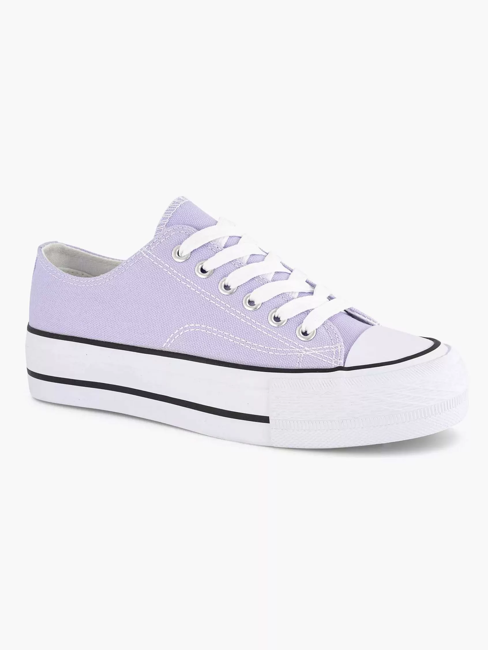 New Graceland Lilafarbener Canvas-Sneaker