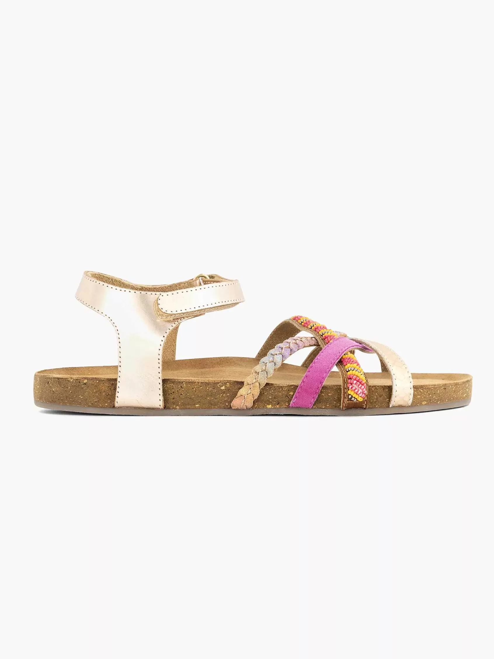 Shop Limelight girl Rosa Leder-Sandalenperlen