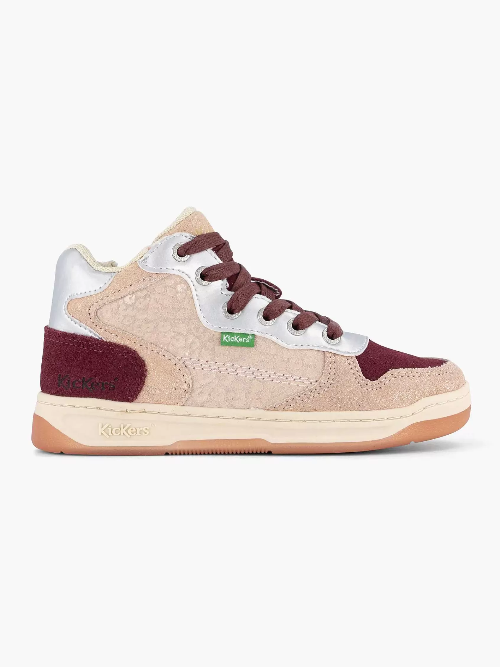 Outlet Kickers Rosafarbener Ledersneaker