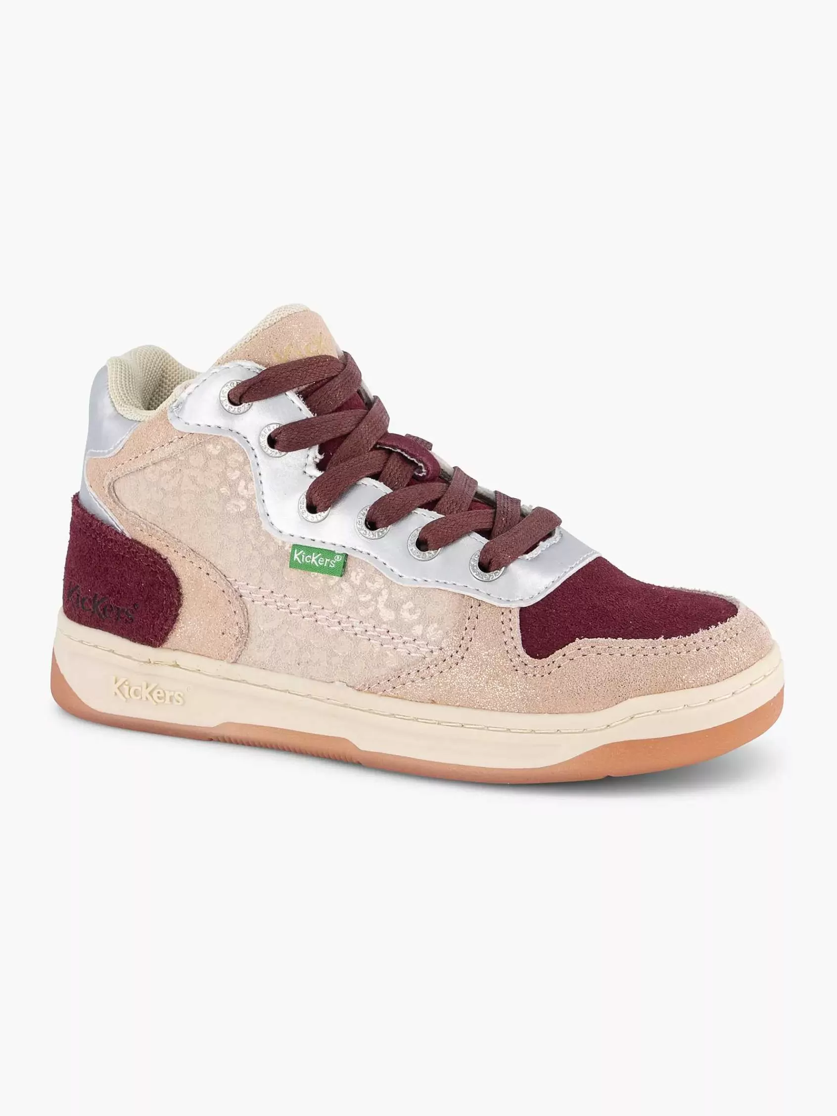 Outlet Kickers Rosafarbener Ledersneaker