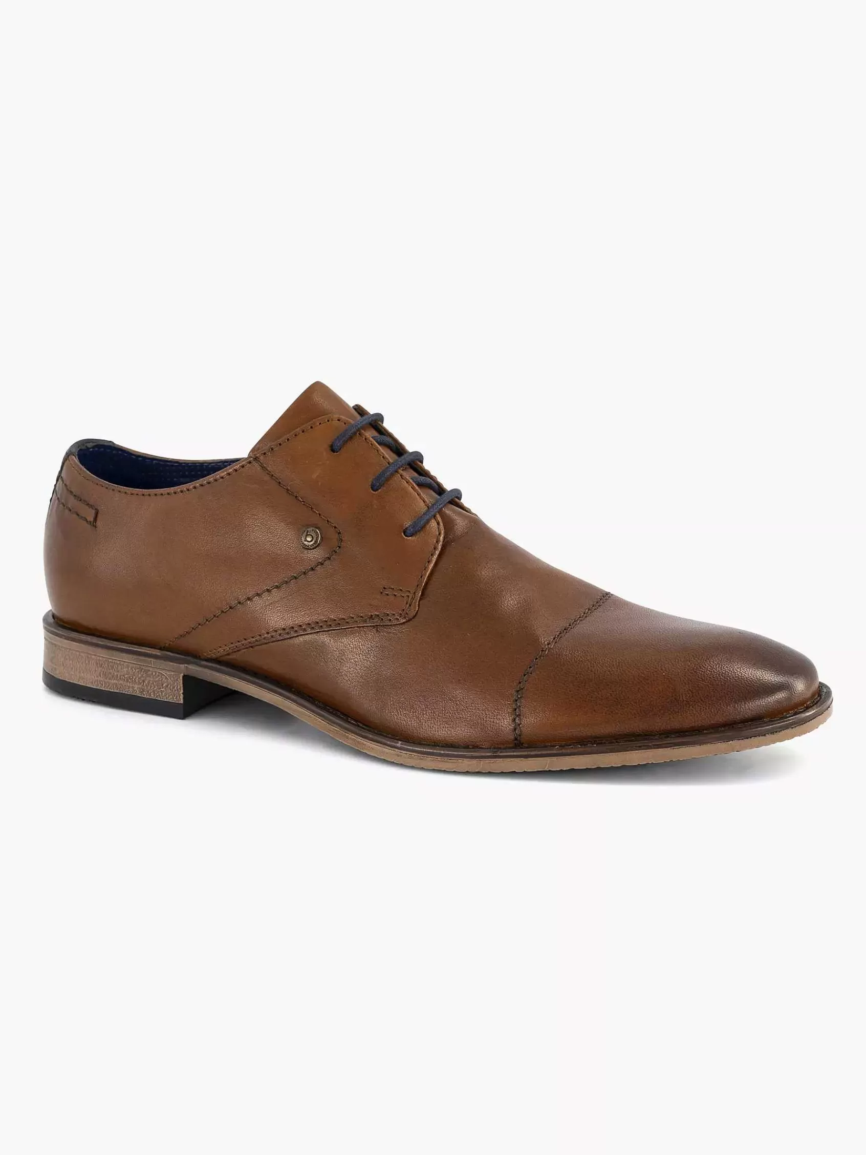 Sale Bugatti Schnurschuh Aus Cognacfarbenem Leder