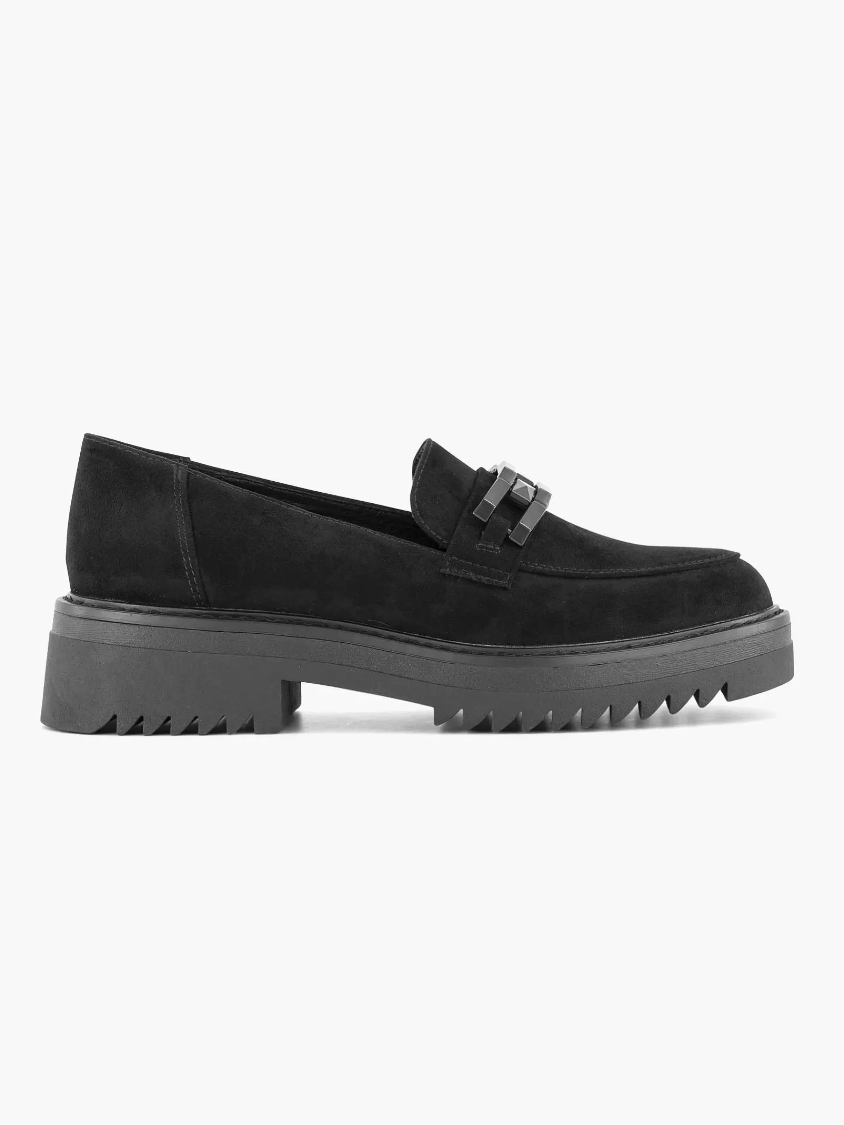 New Oxmox Schwarze Chuny Loafer Dekorative Halskette
