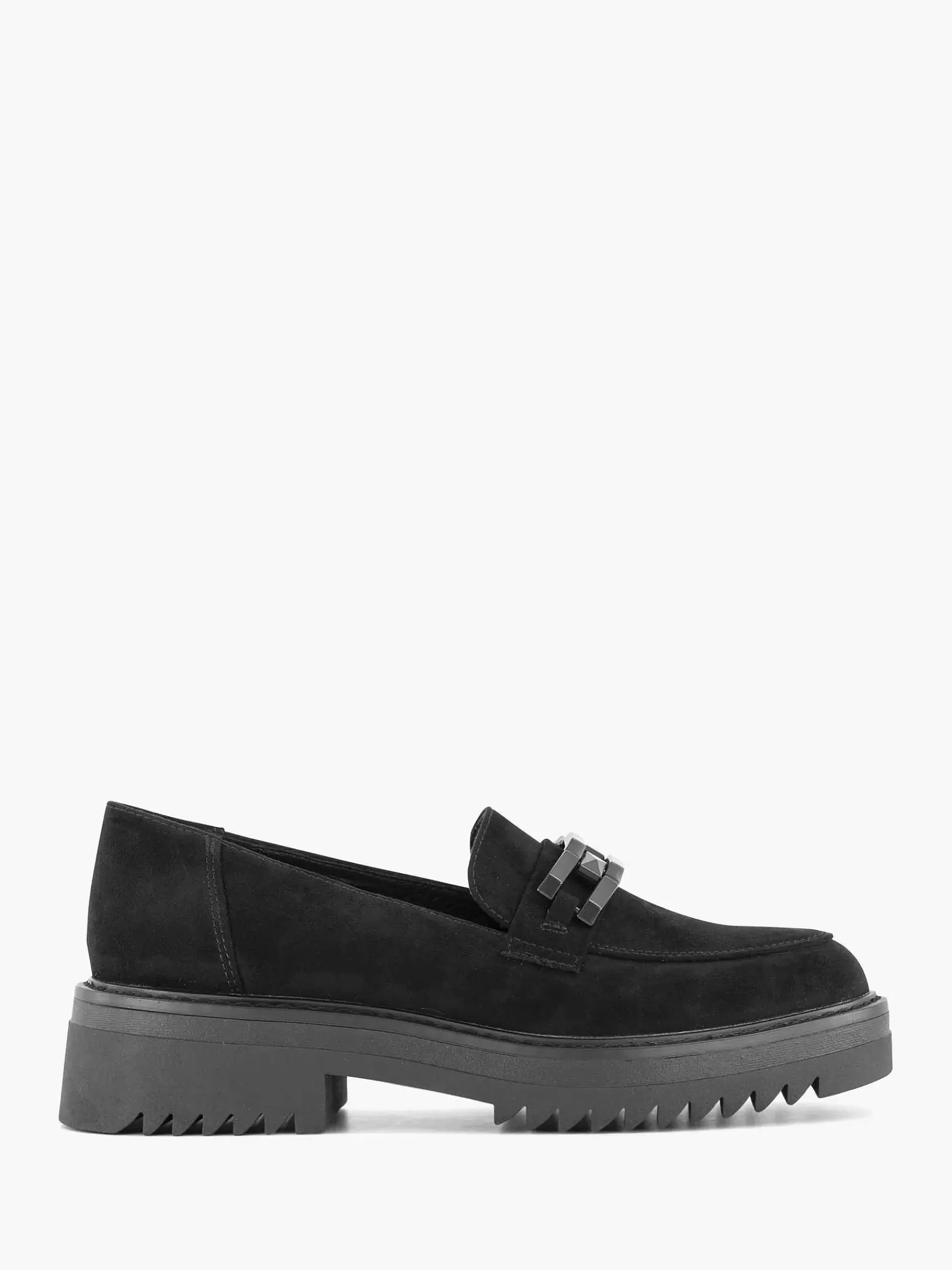 New Oxmox Schwarze Chuny Loafer Dekorative Halskette