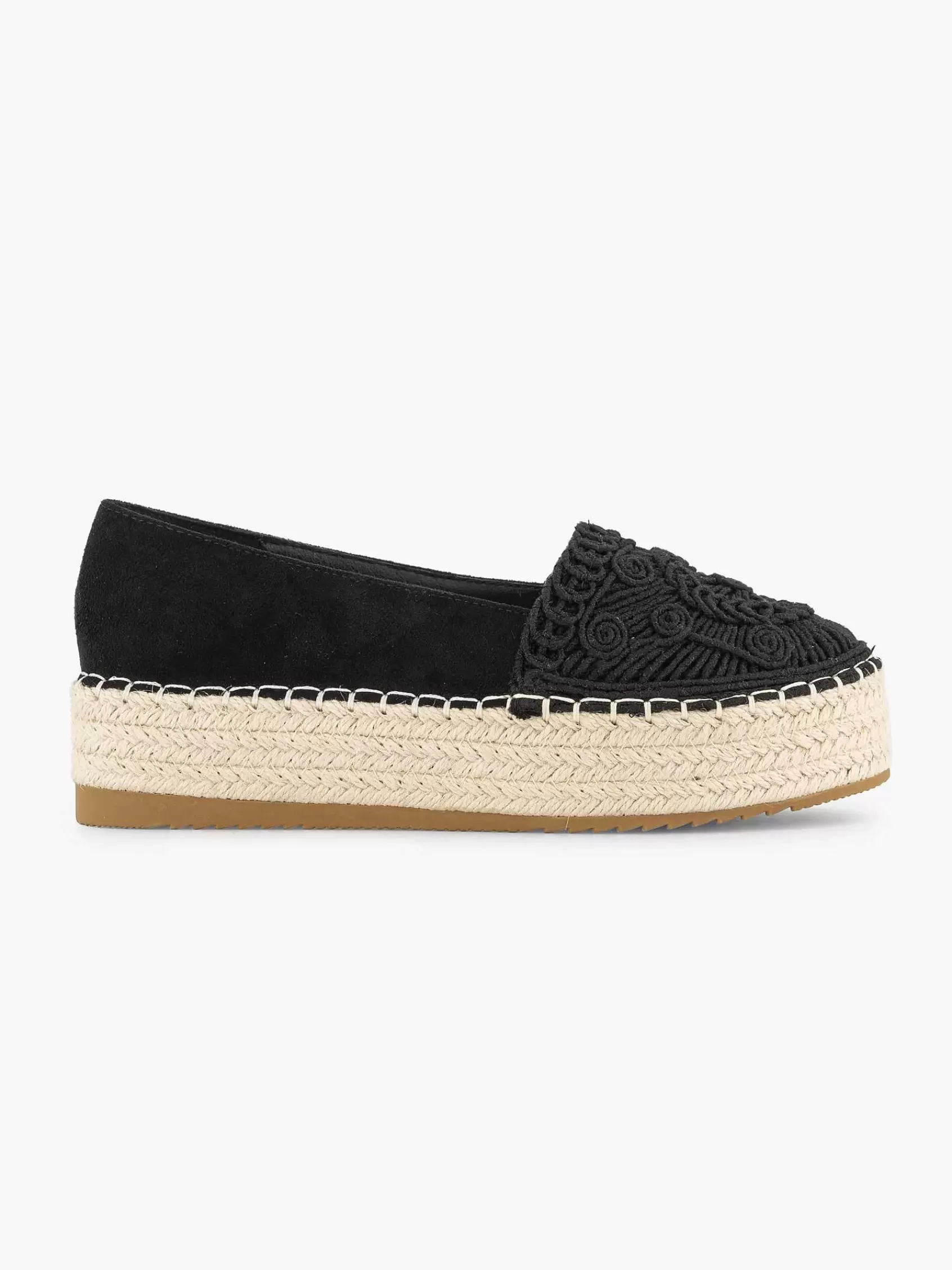 Outlet Graceland Schwarze Espadrille