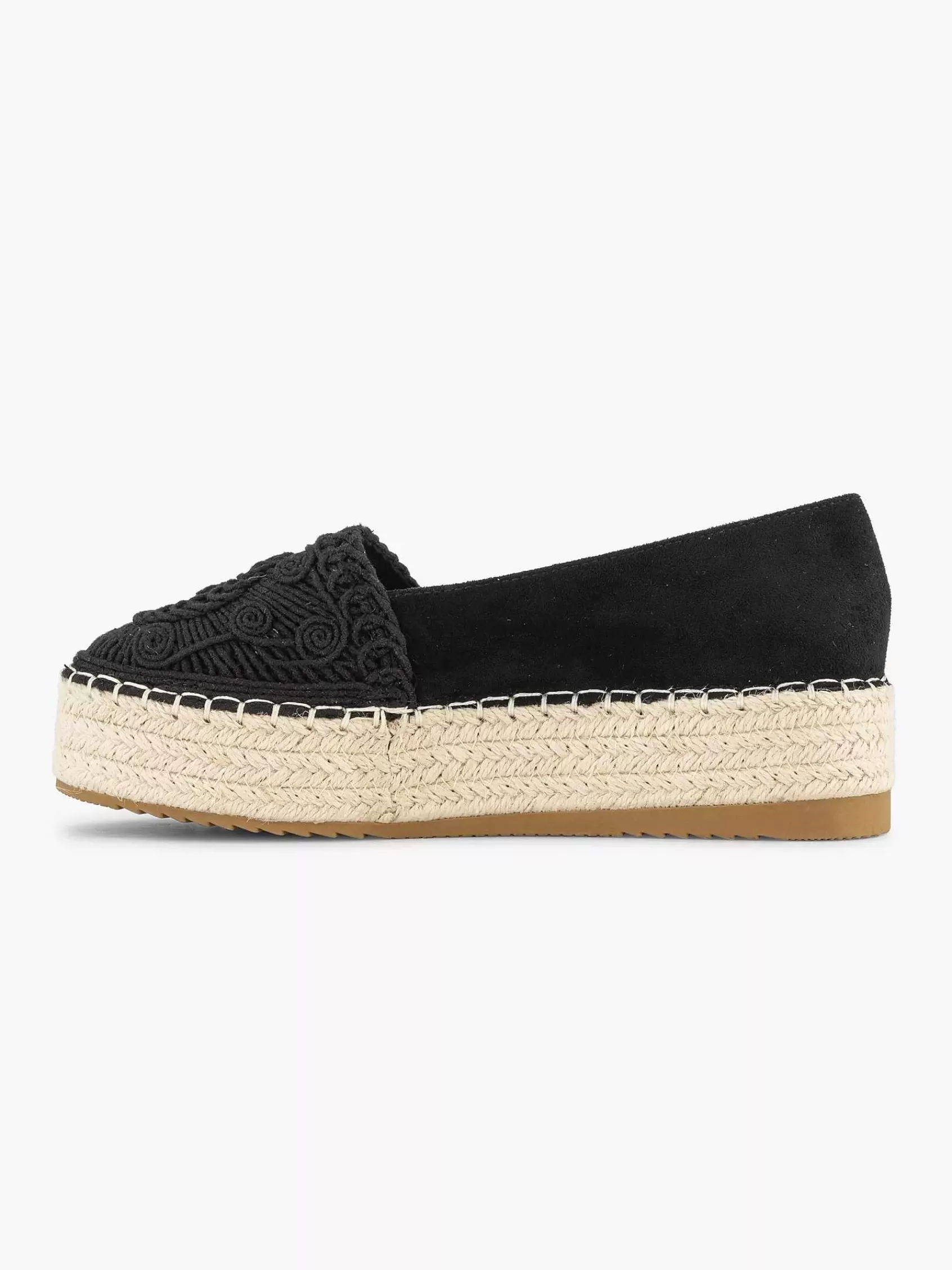 Outlet Graceland Schwarze Espadrille