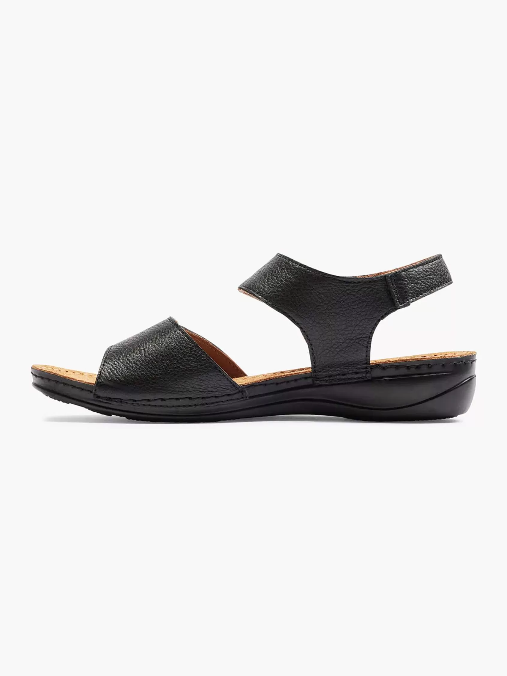 Sale Easy Street Schwarze Ledersandale