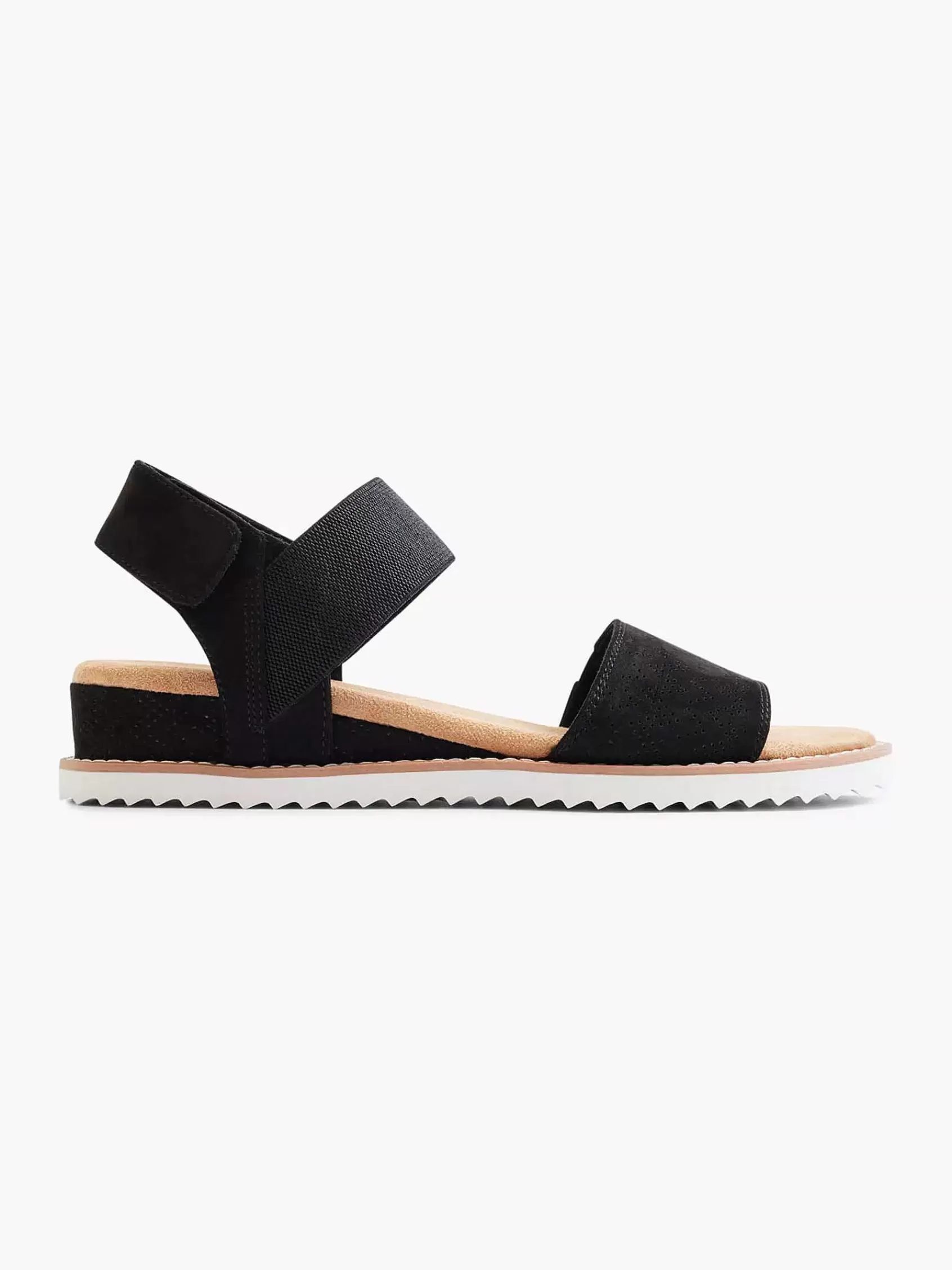 Cheap Skechers Schwarze Sandale Desert Kiss