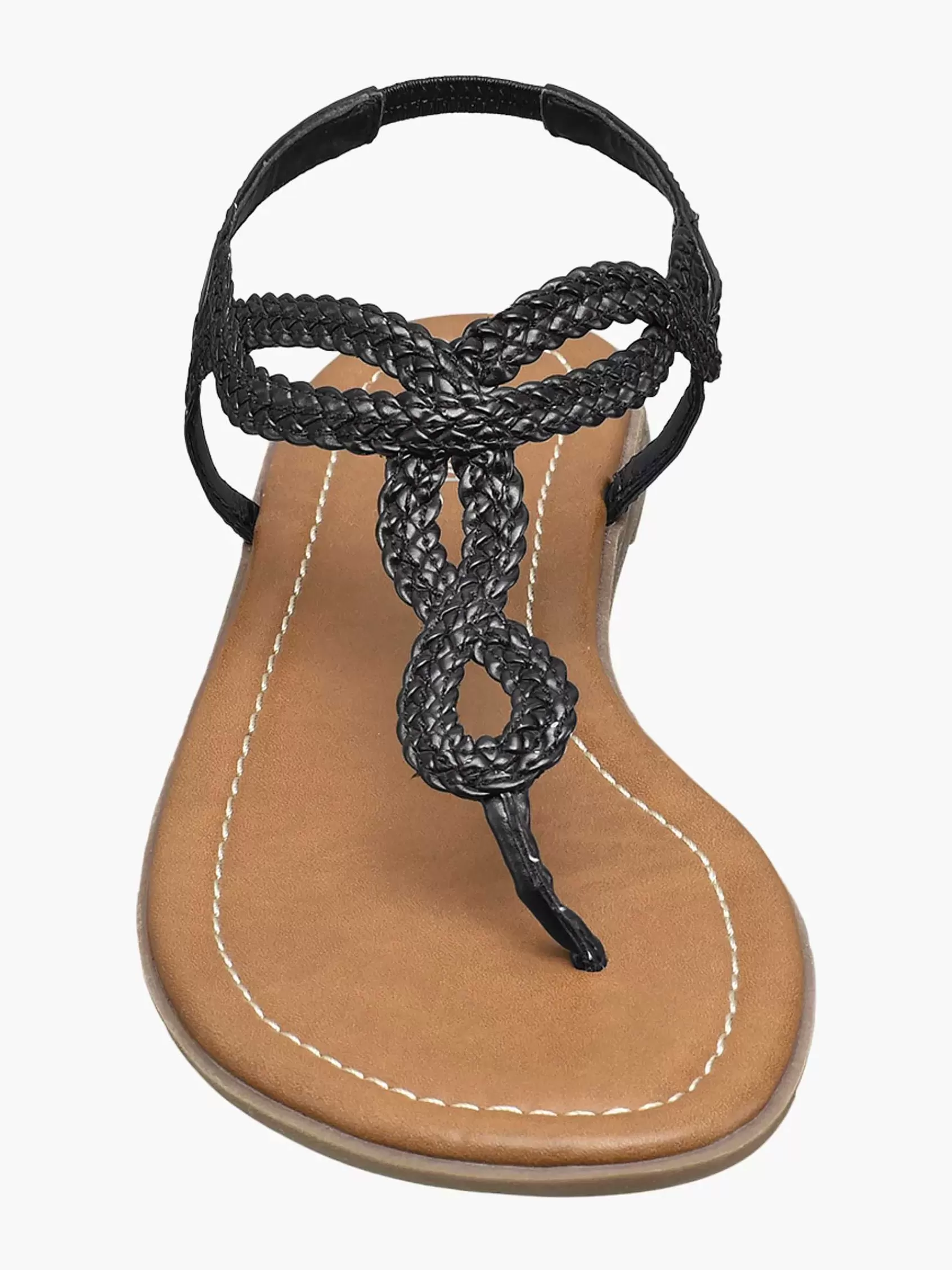 Fashion Graceland Schwarze Sandale Gewebt