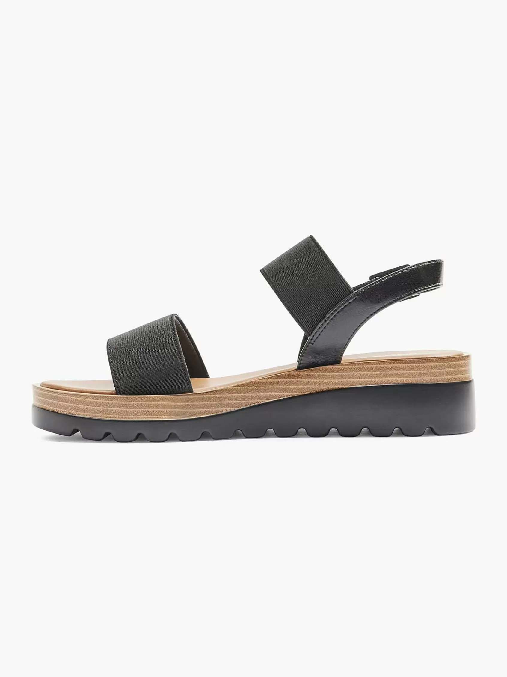 Best Sale Graceland Schwarze Sandale Mit Gummizug