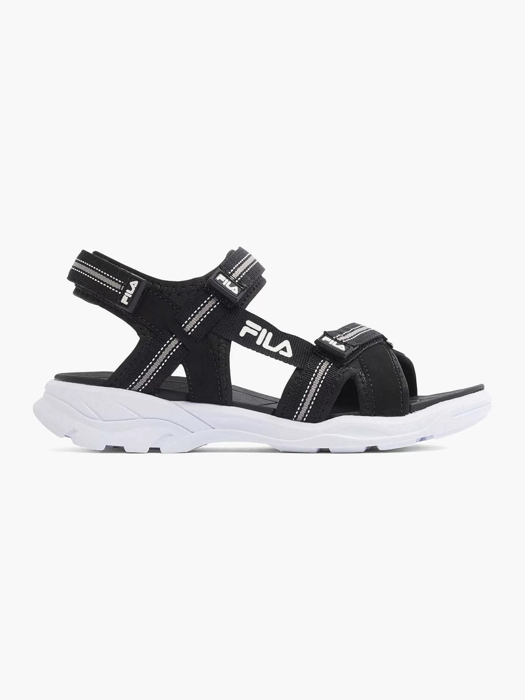 New FILA Schwarze Sandale Mit Klettverschluss