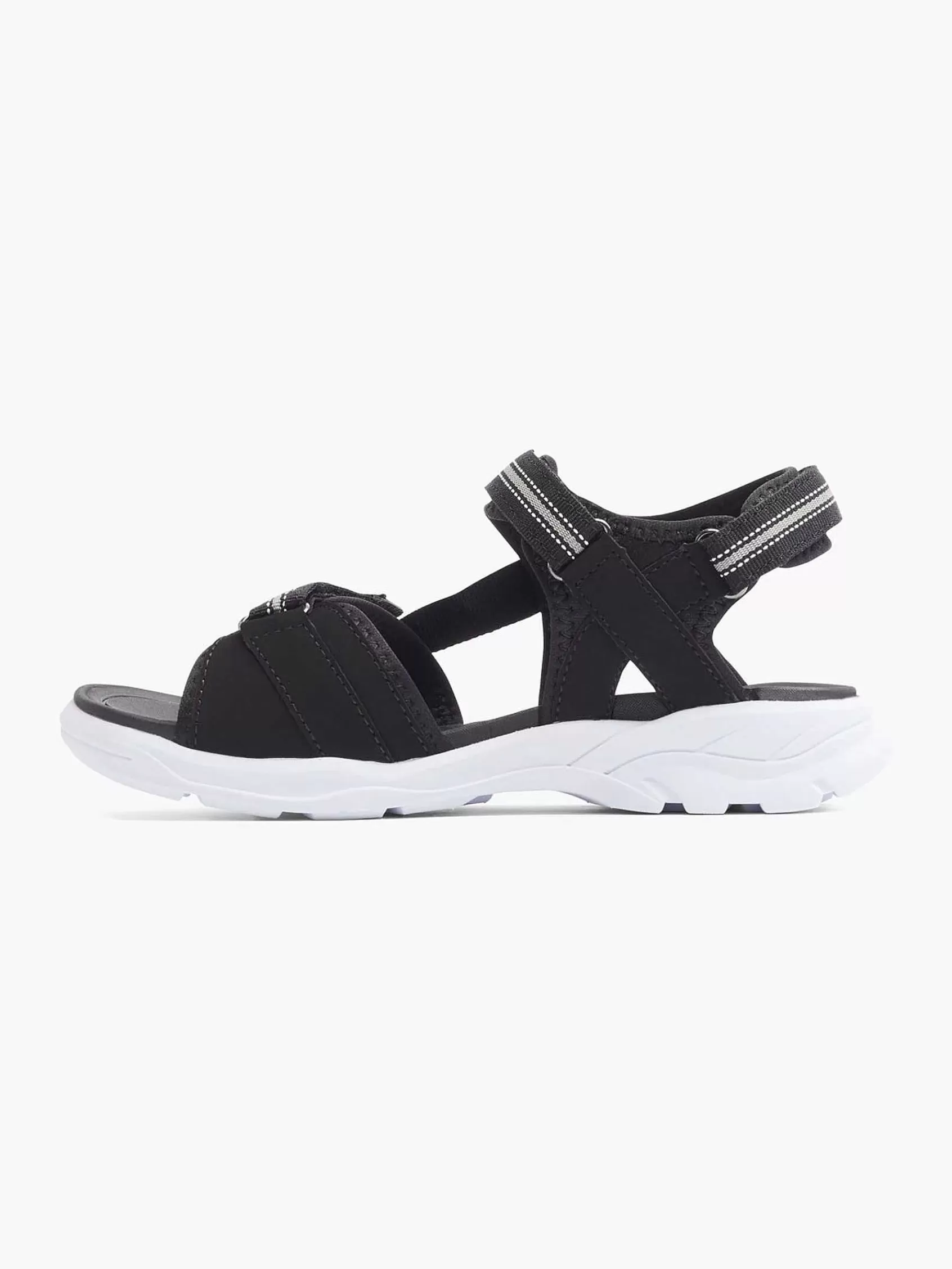 New FILA Schwarze Sandale Mit Klettverschluss