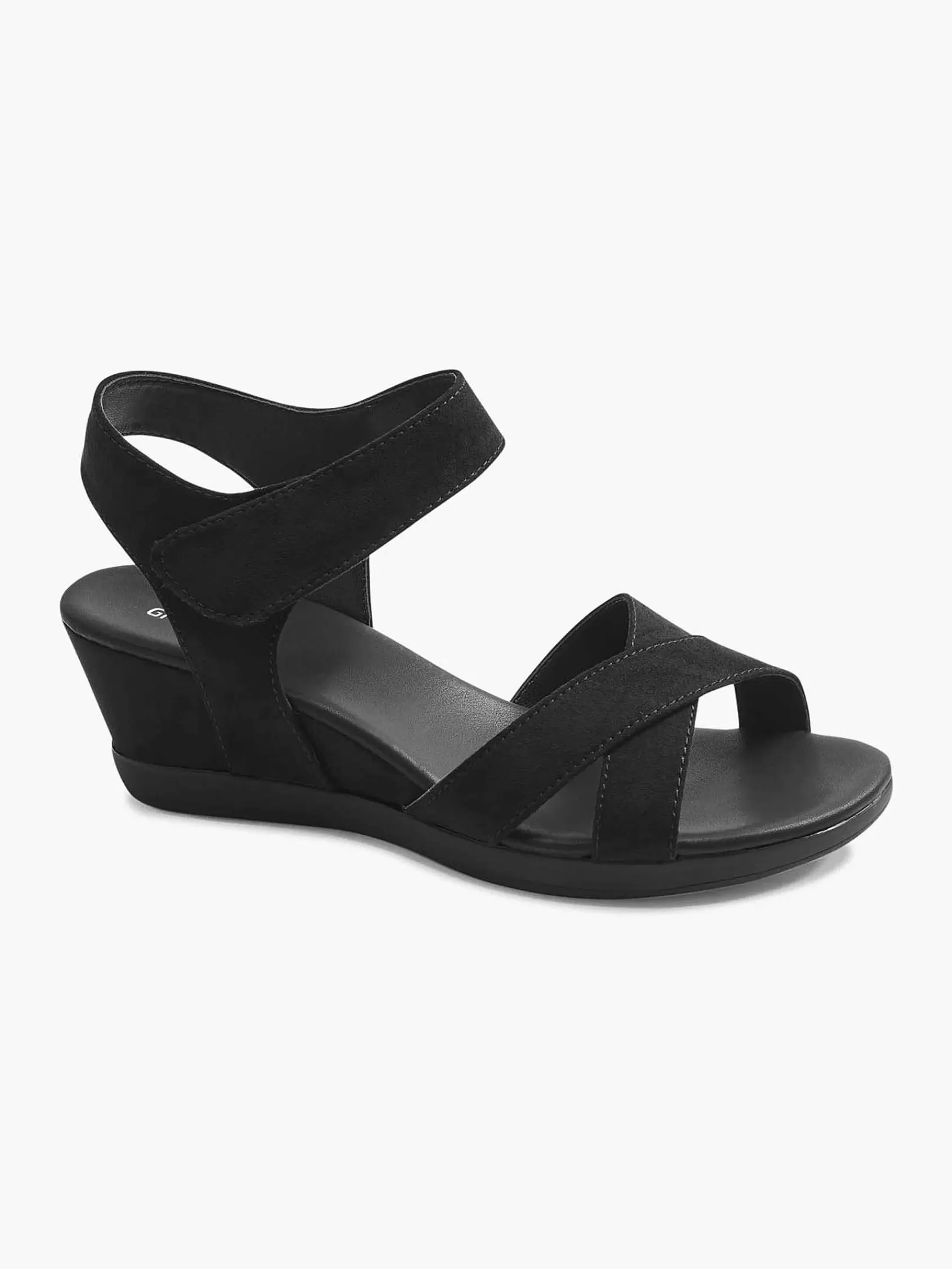 Best Sale Graceland Schwarze Sandalette Mit Keilabsatz