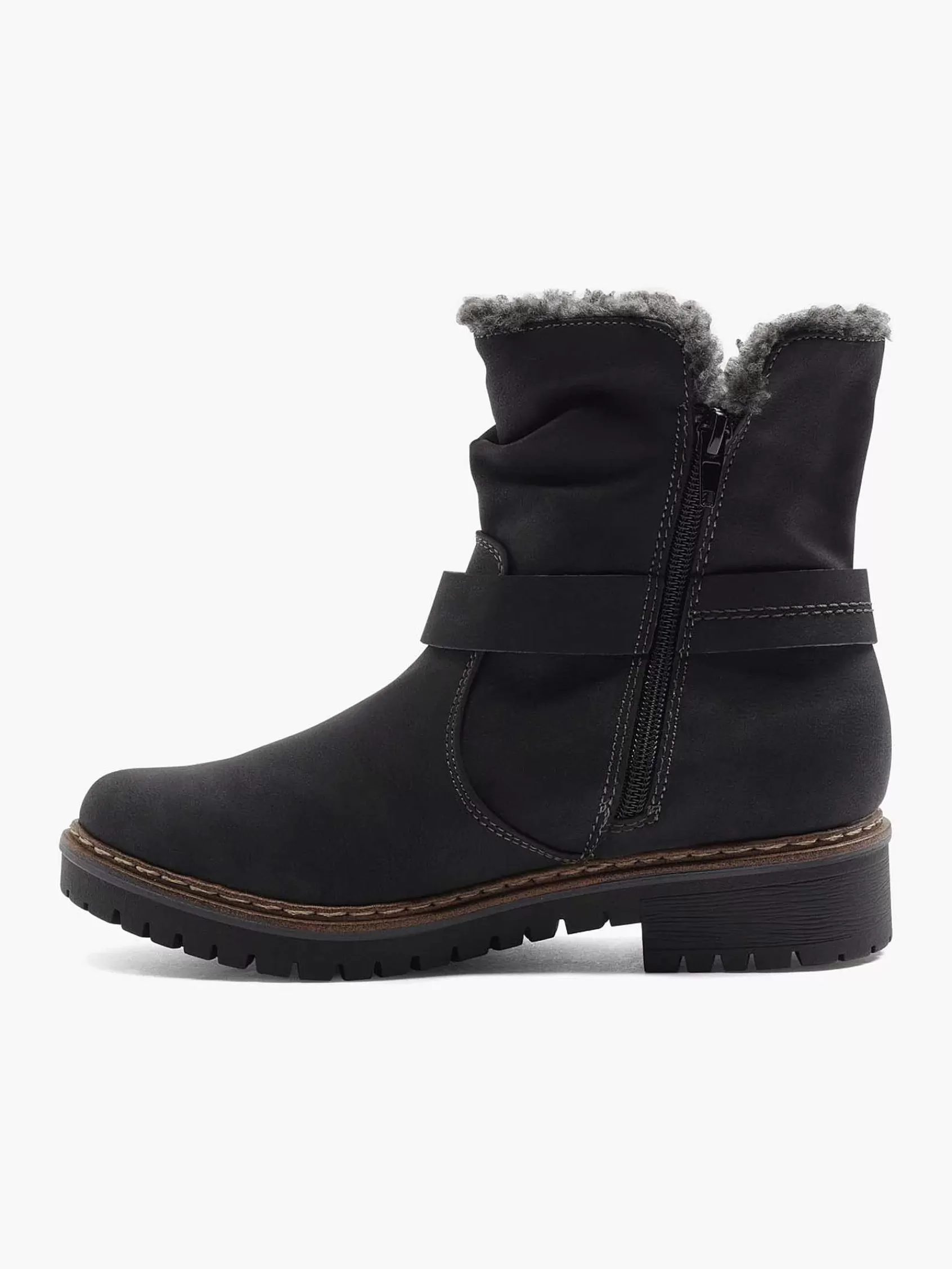 New Easy Street Schwarze Stiefelette, Warm Gefuttert