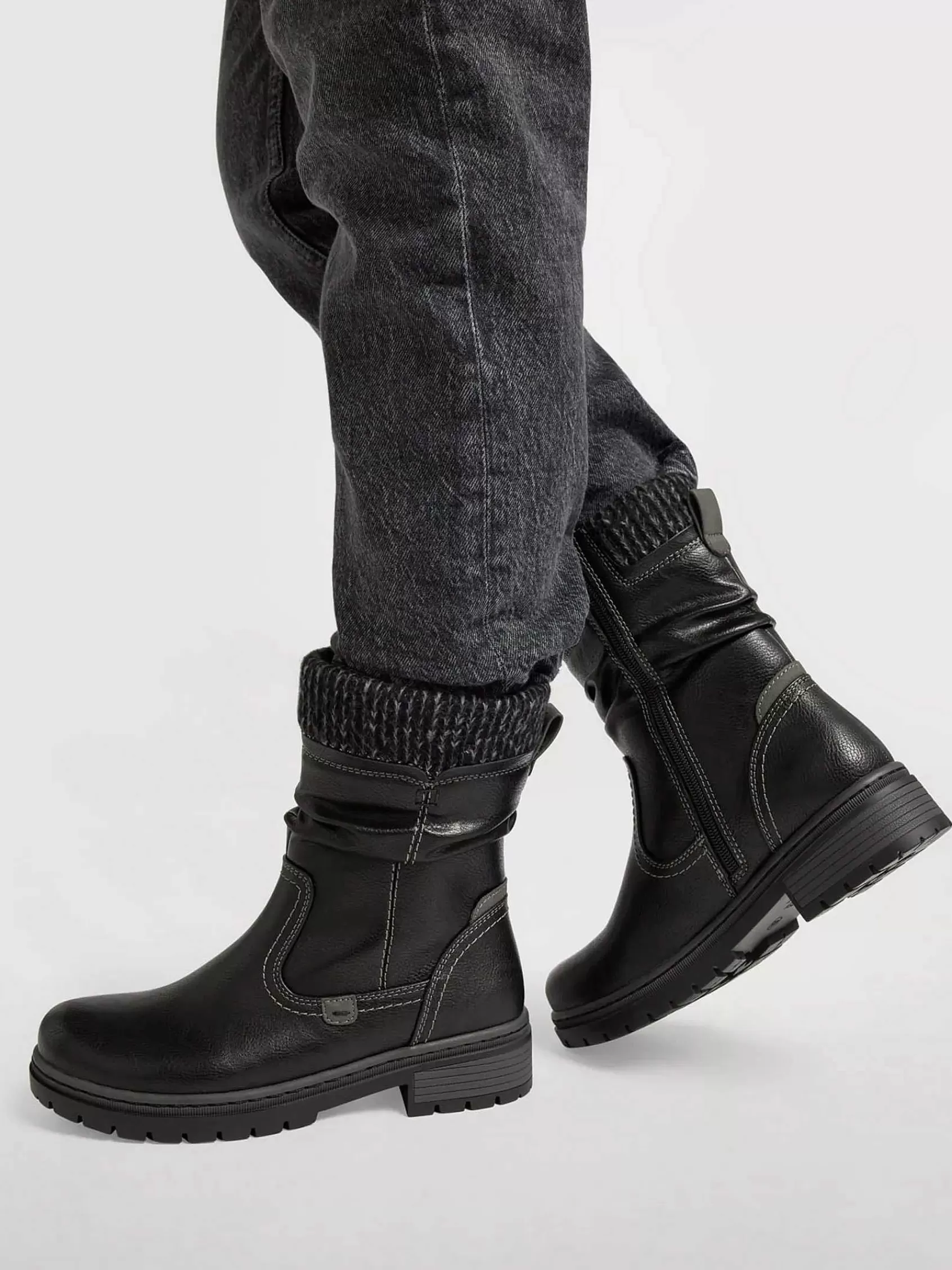 Hot Easy Street Schwarze Stiefeletten