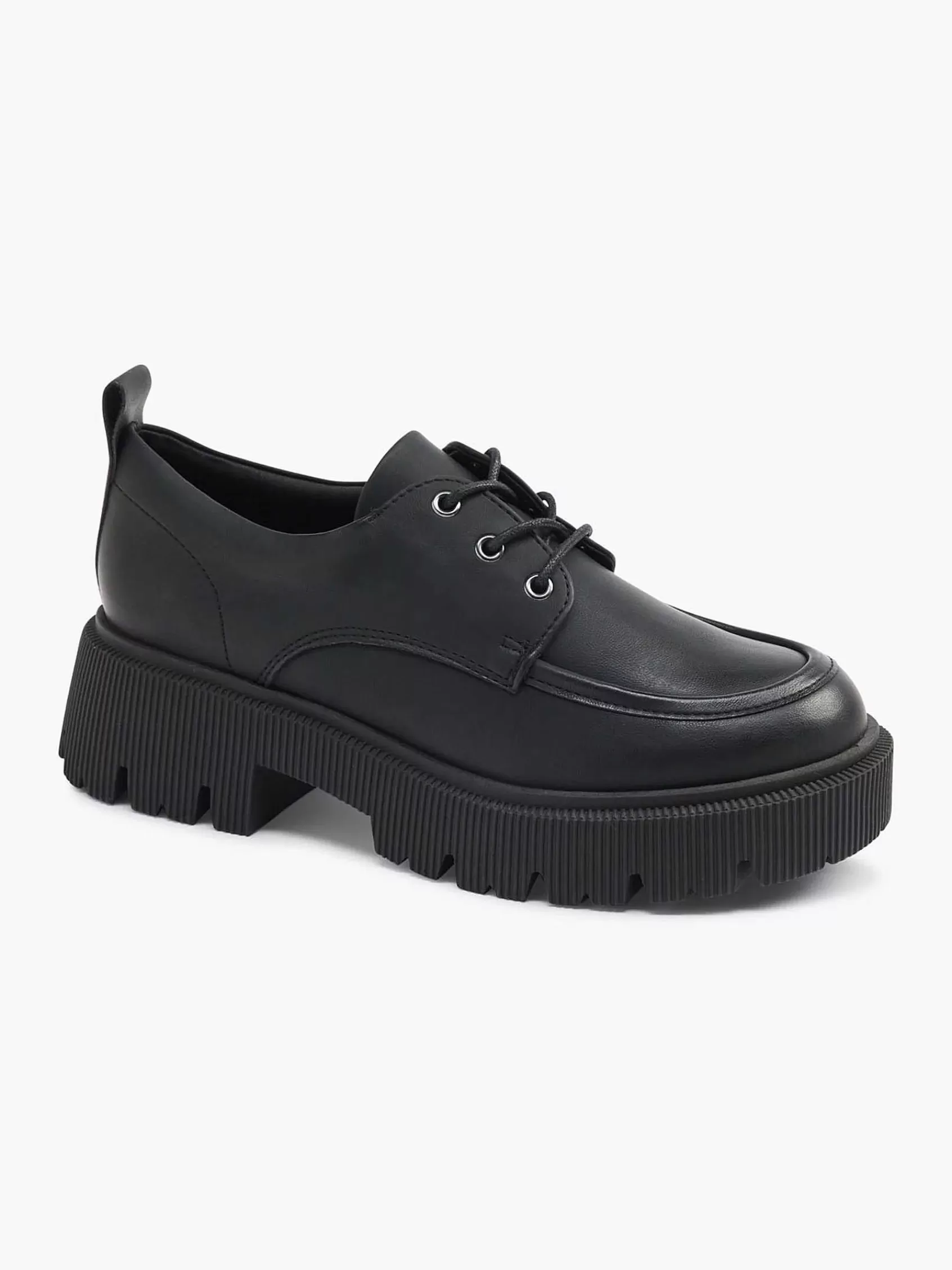 Flash Sale Oxmox Schwarzer Klobiger Schnurschuh