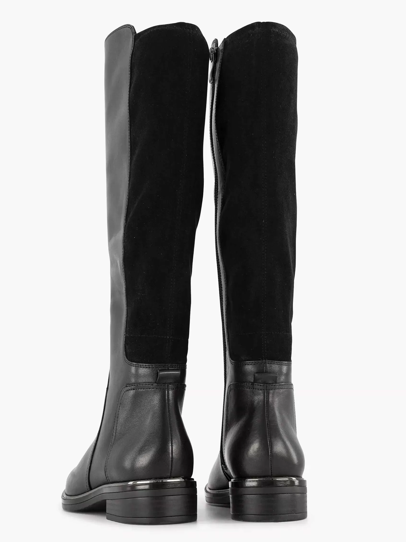 Outlet Medicus Schwarzer Langer Komfortstiefel Aus Leder Mit Gummizug