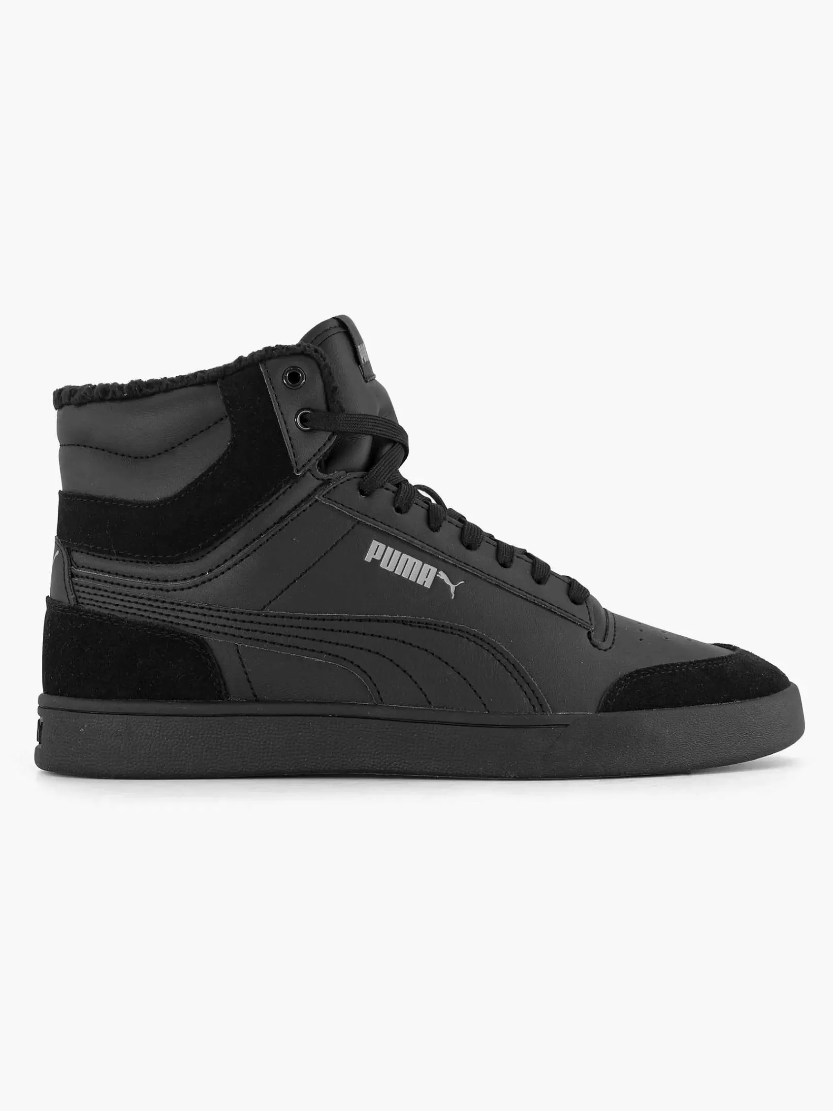 Clearance Puma Schwarzer Shuffle Mid Fur