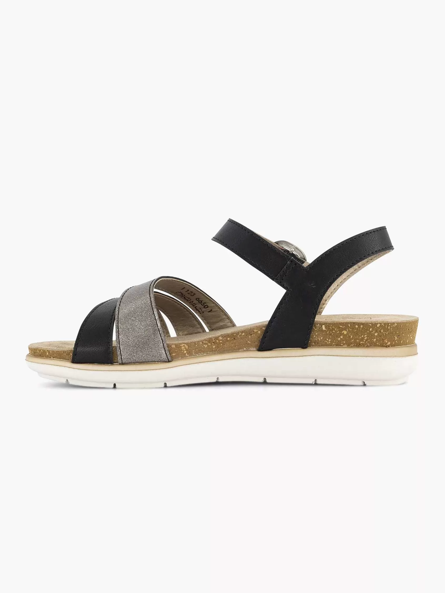 Discount Easy Street Schwarzer Sandalen-Schnallenverschluss