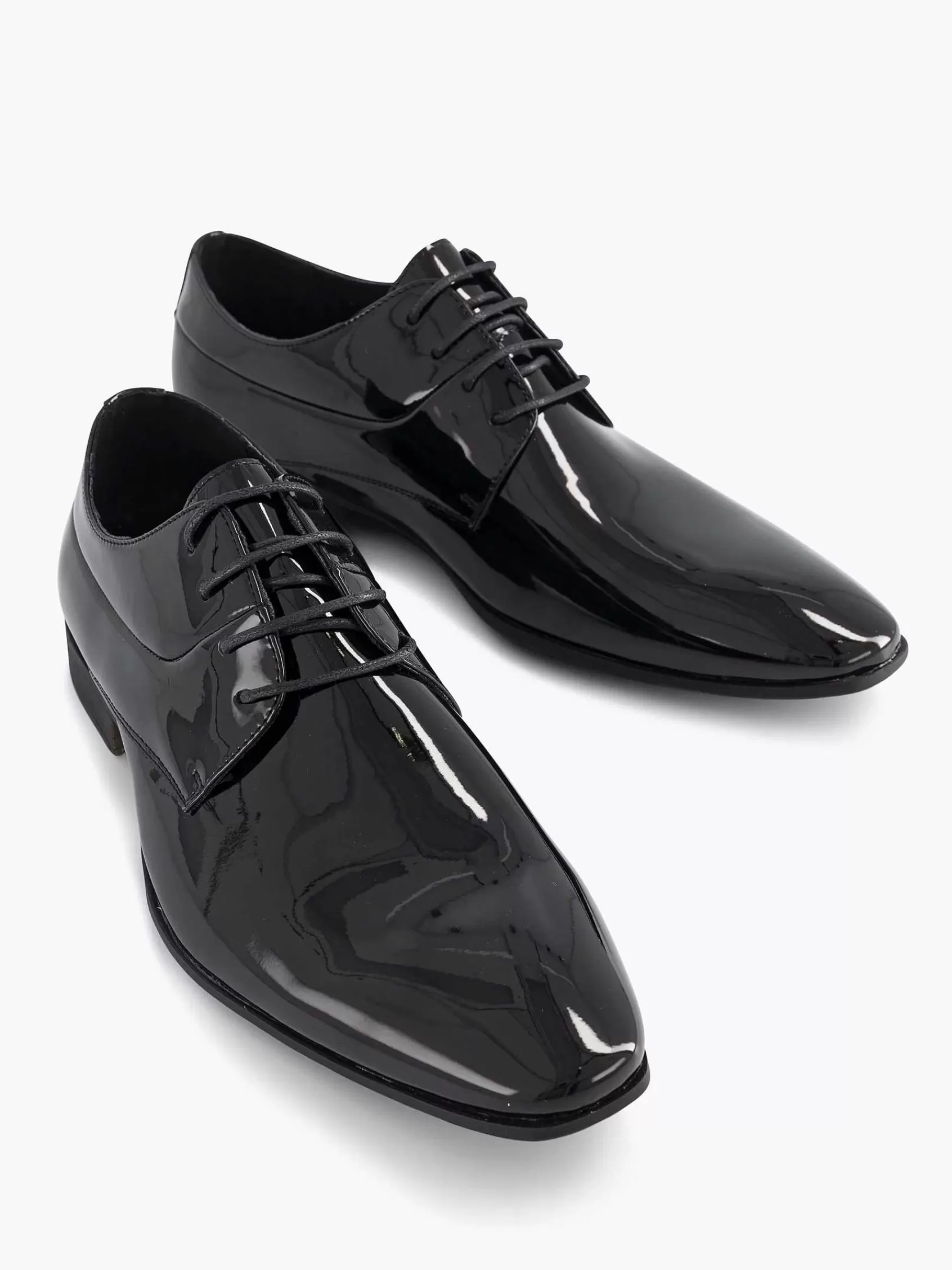 Hot AM SHOE Schwarzer Schnurschuh Mit Lack