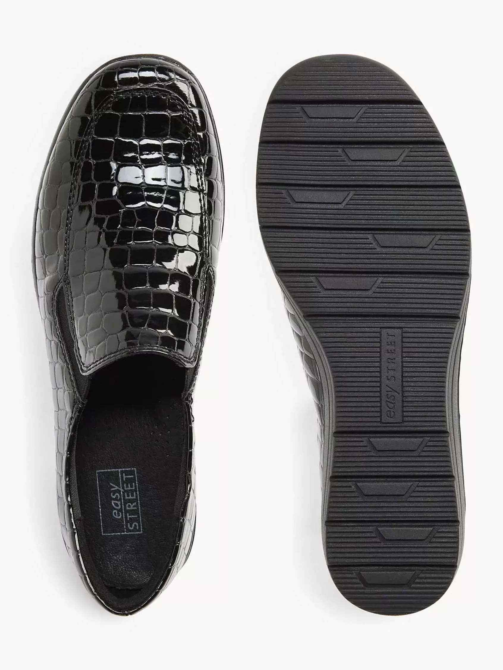 Cheap Easy Street Schwarzer Slip-On-Lack