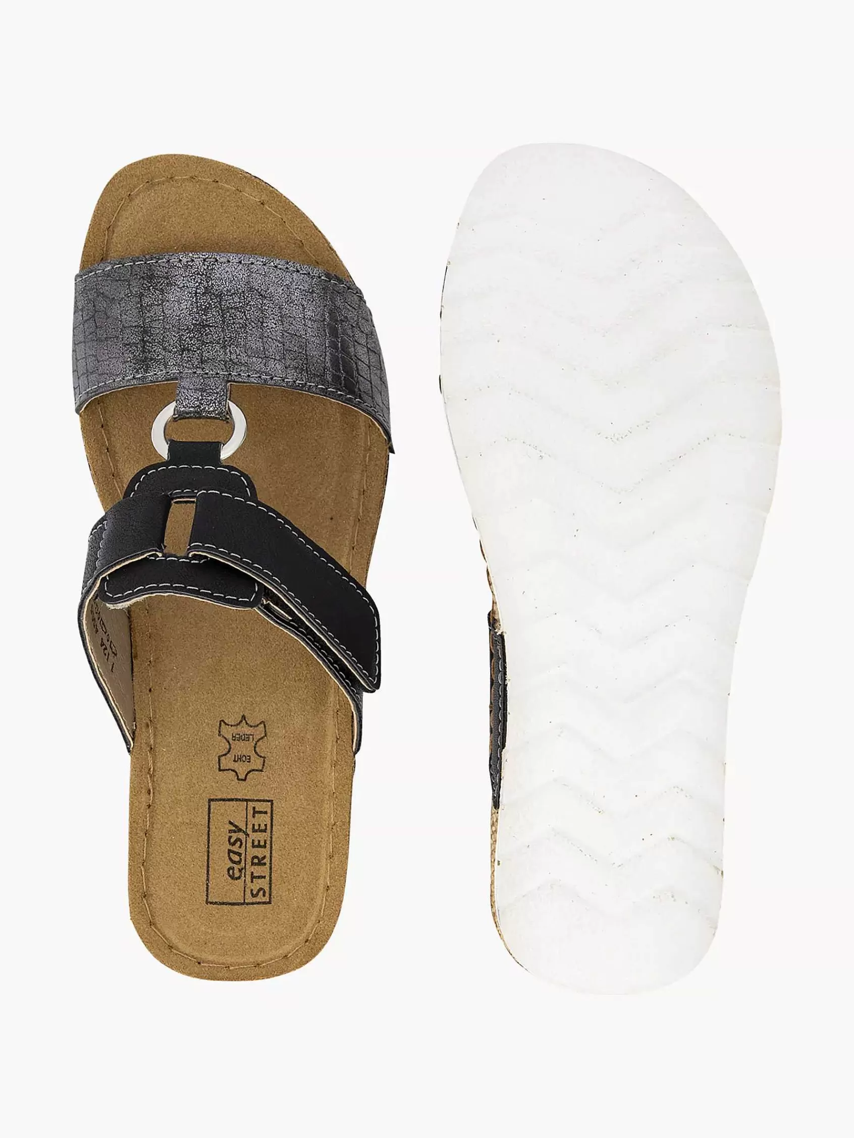 Store Easy Street Schwarzes Slipper-Lederfusbett