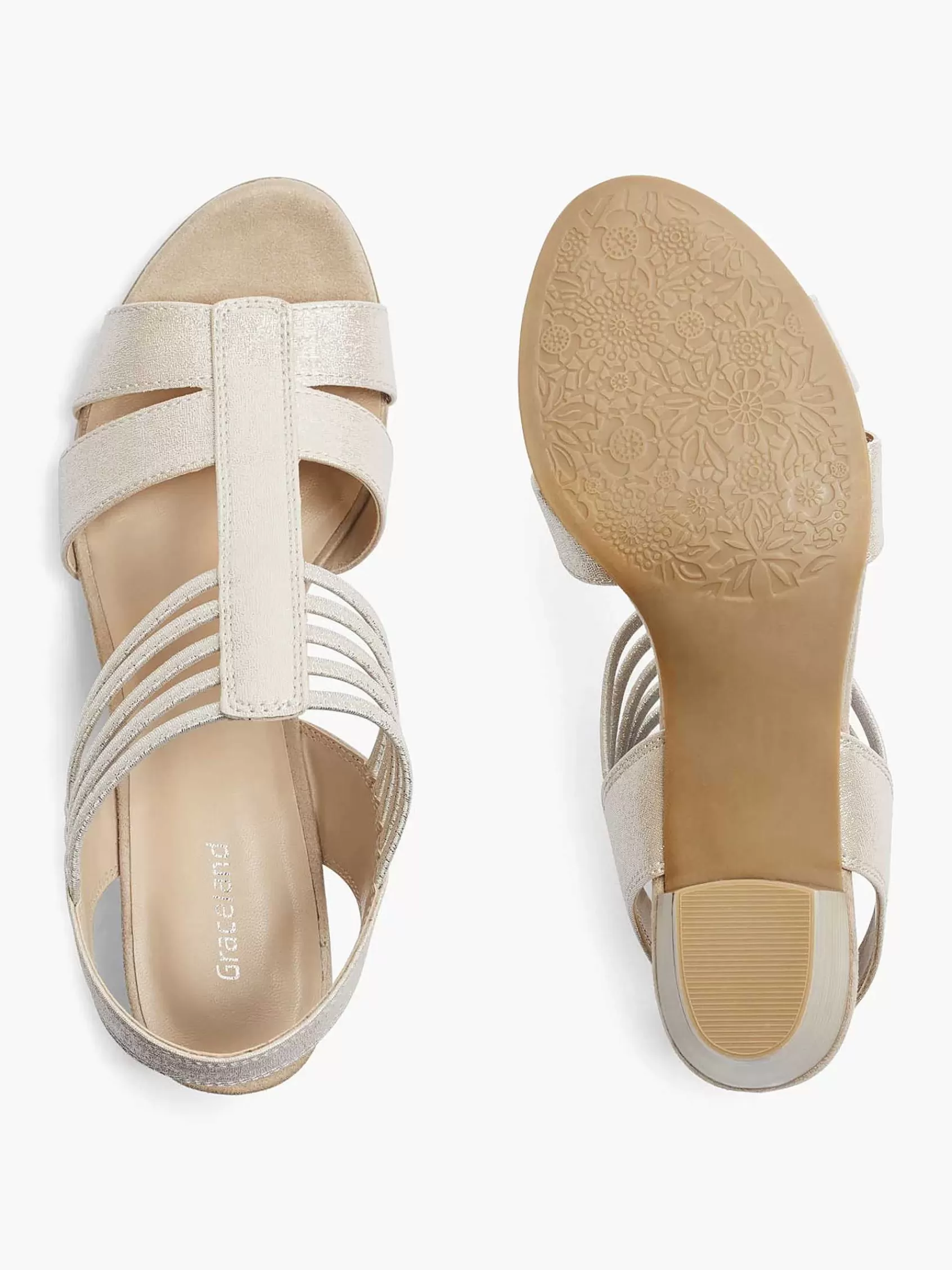 Outlet Graceland Silberne Sandalette