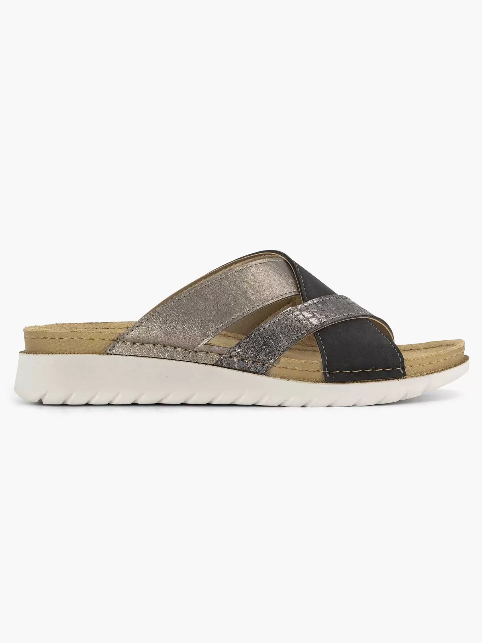Clearance Easy Street Silberner Komfort-Slipper