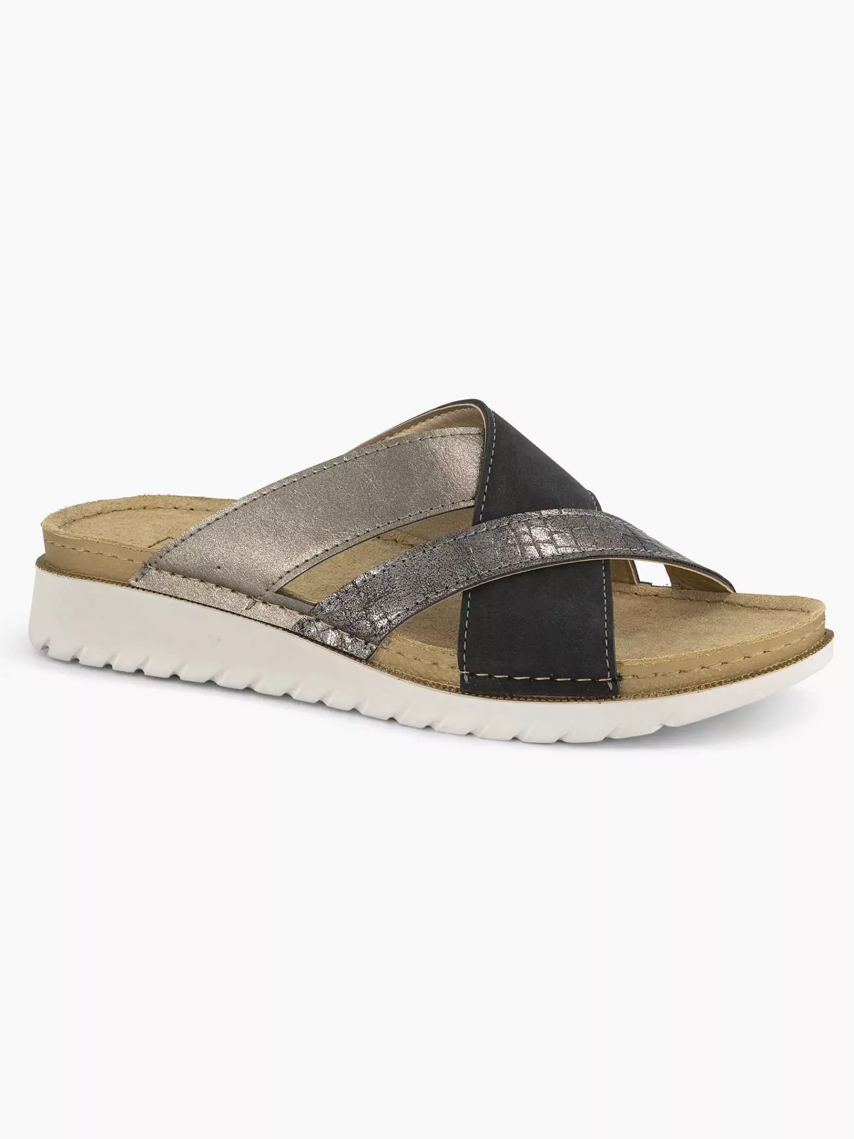 Clearance Easy Street Silberner Komfort-Slipper